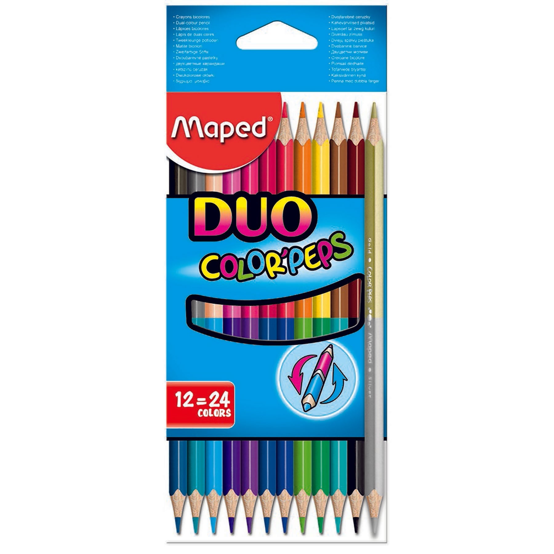 Maped Color'Peps 12 Coloring Pencils Dual-Color