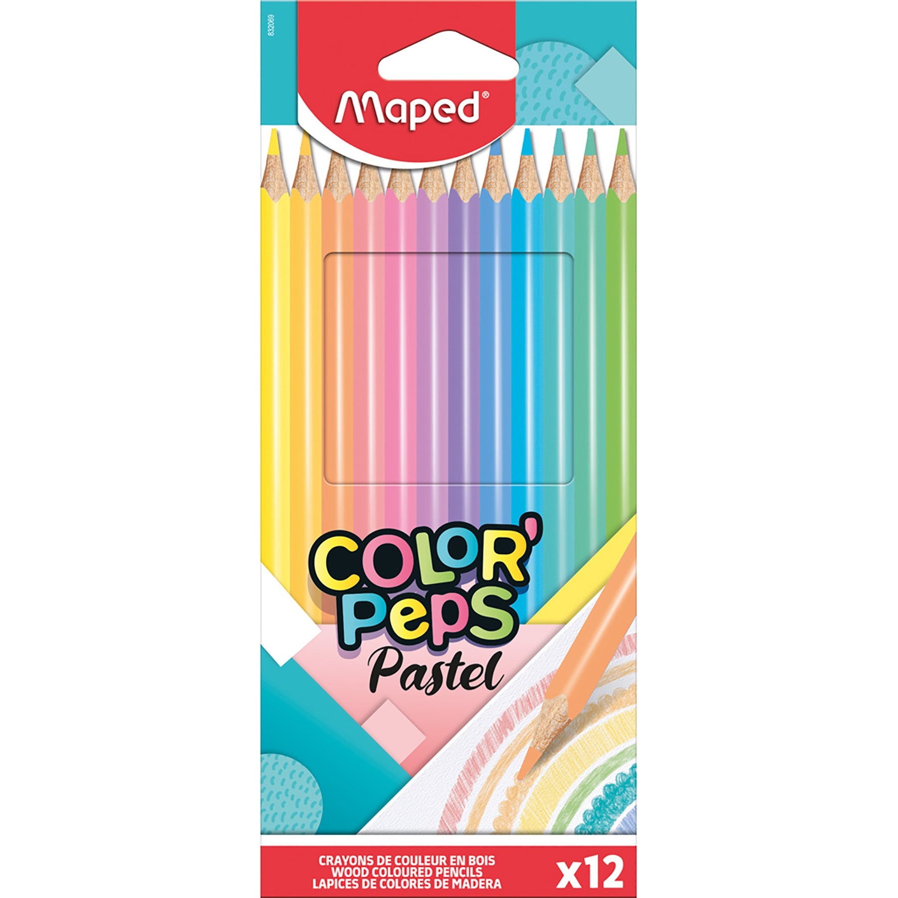 Maped Color'Peps Pastel 12 Coloring Pencils