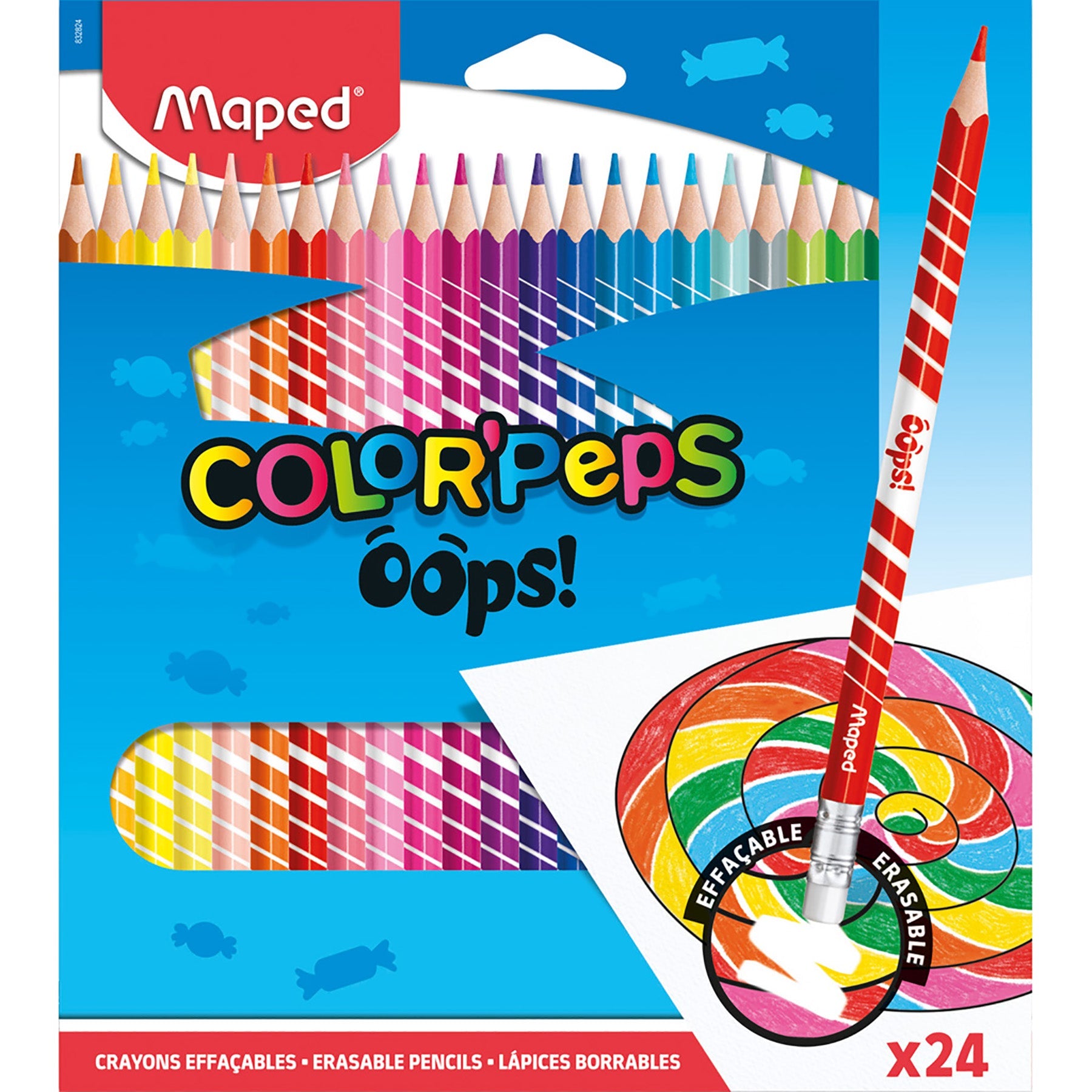 Maped Color'Peps 24 Coloring Pencils Eraserable