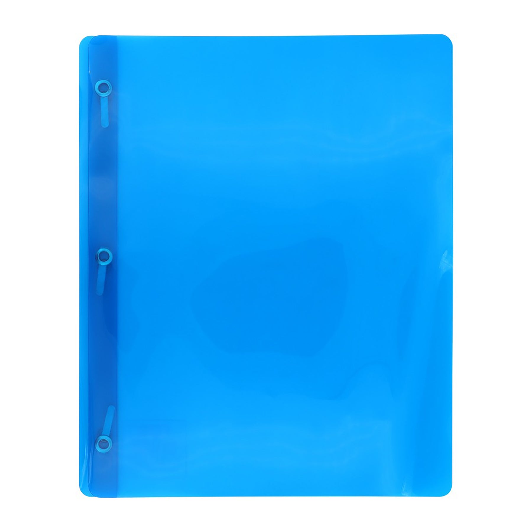 Offismart 3-Prong Report Cover Transluscent Blue Plastic  11.5x9.5in