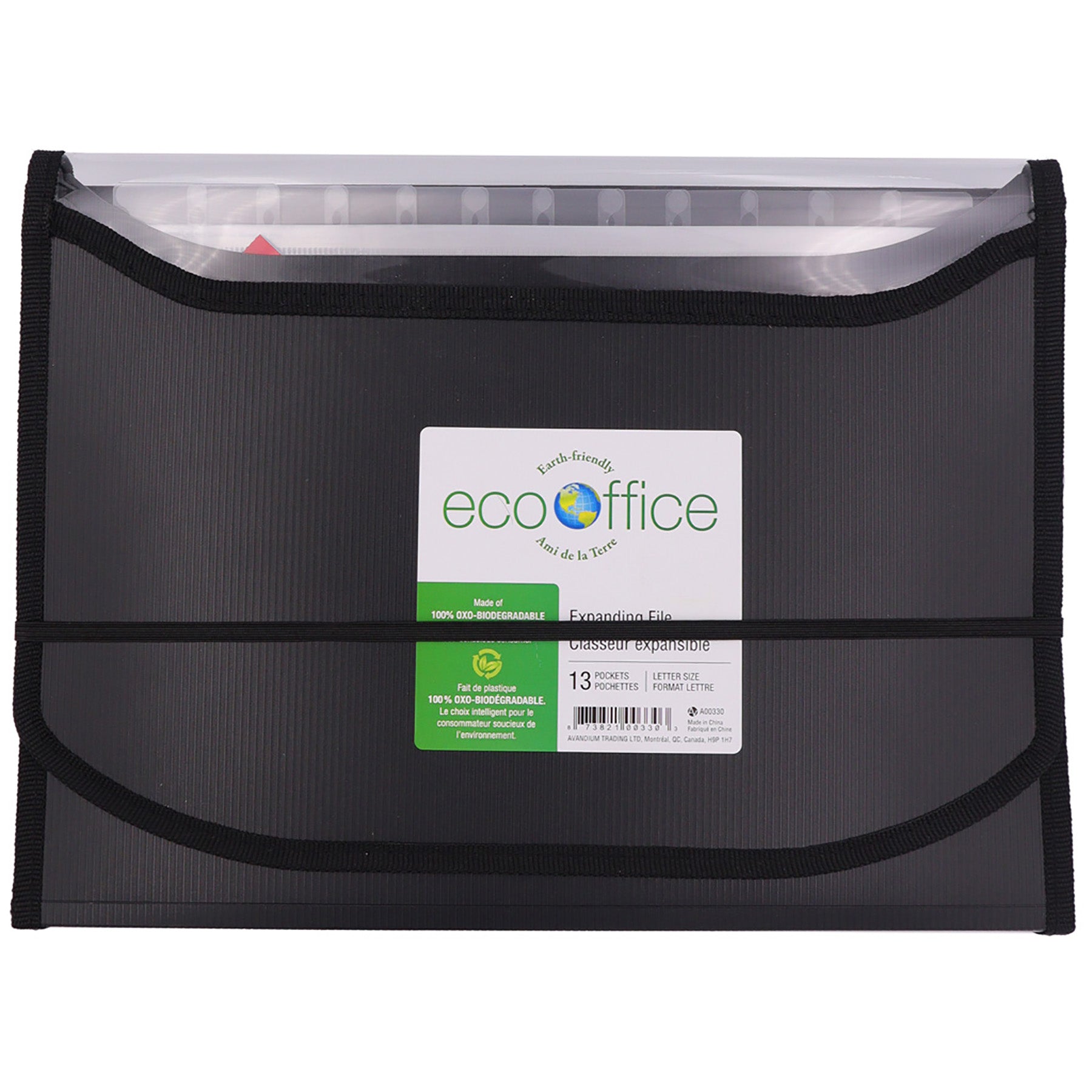 EcoOffice Expanding Top View File 13 Pockets Plastic 13x9.5in