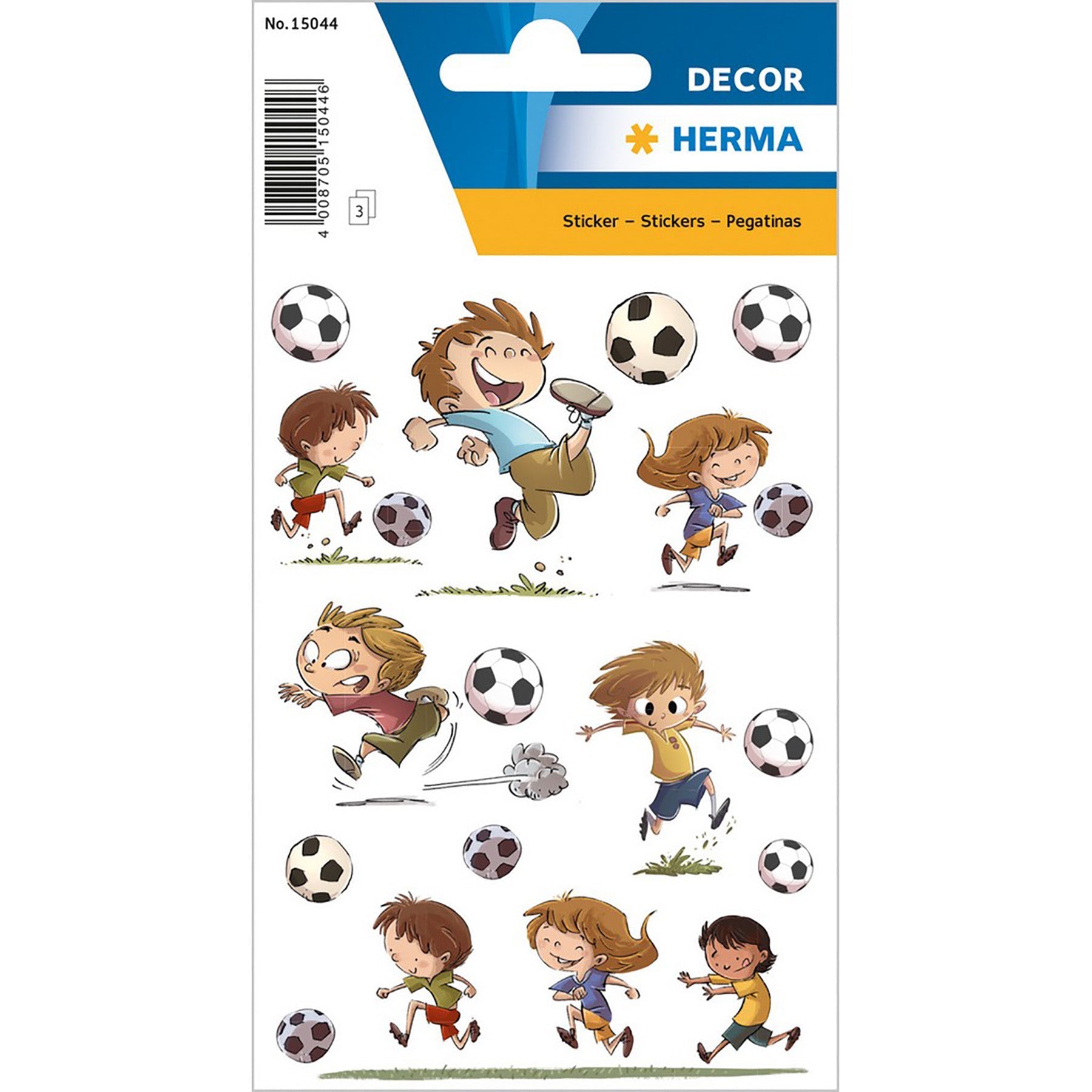 Herma Décor 3 Sheets Stickers Soccer Friends 4.75x3.1in Sheet
