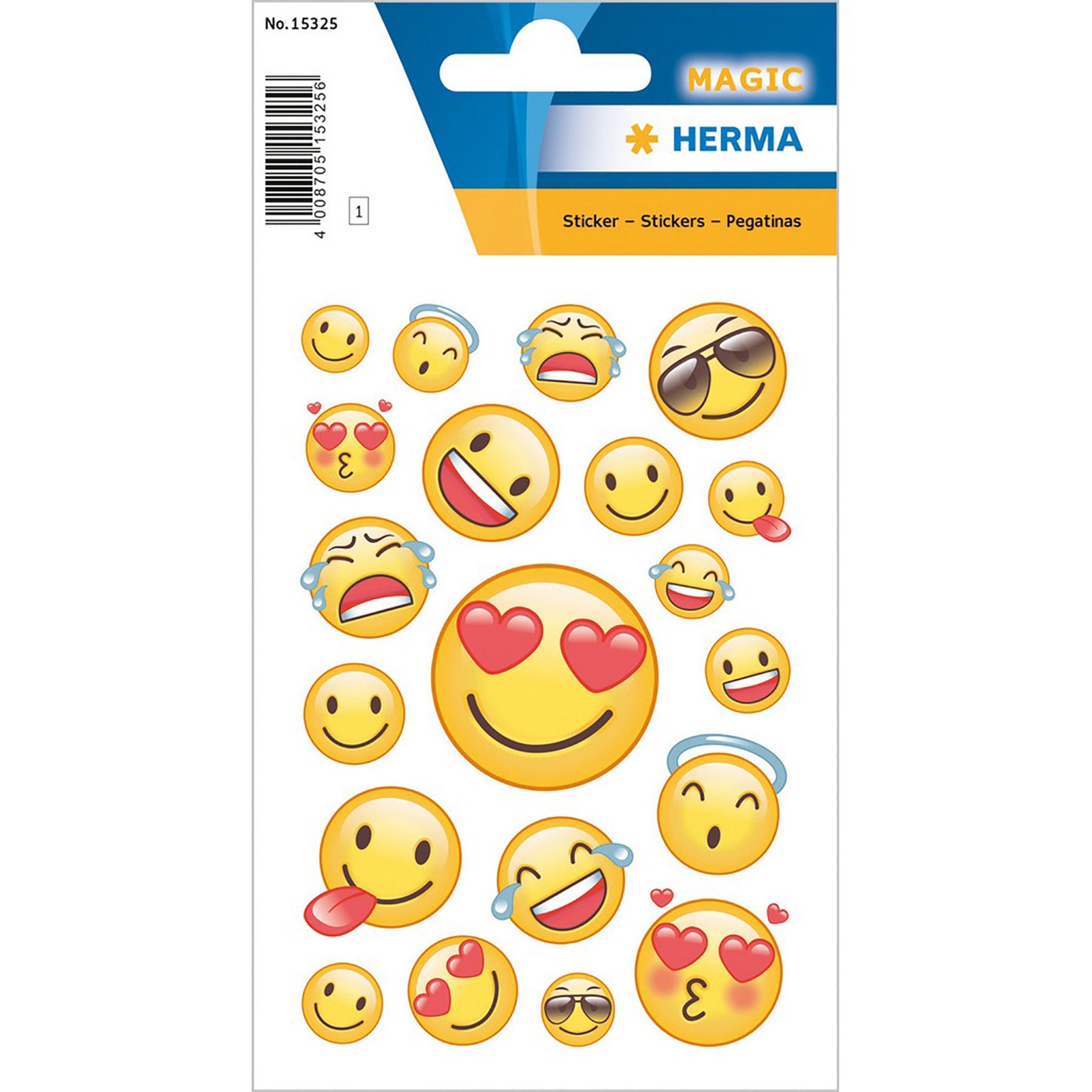 Herma Magic Stickers Happy Smile Transpuffy 4.75x3.1in Sheet