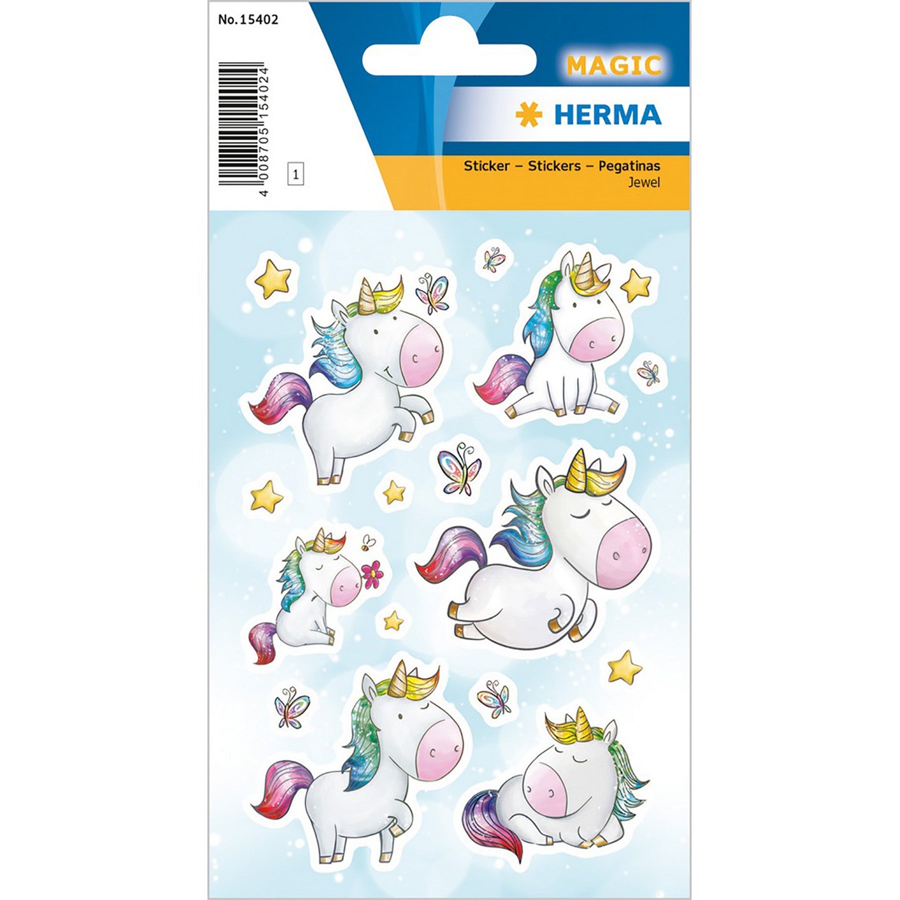 Herma Magic Stickers Unicorn Stardust with Jewel 4.75x3.1in Sheet