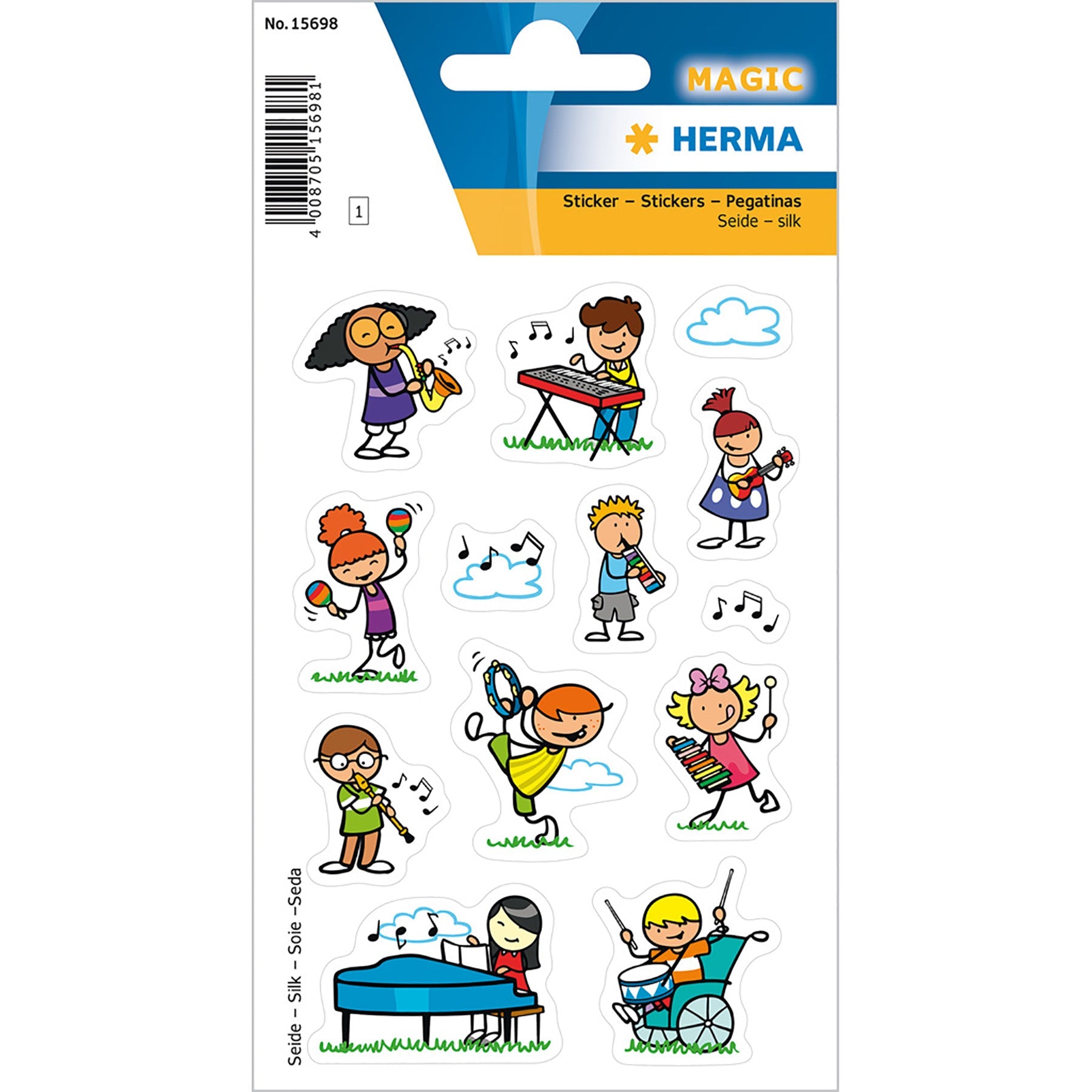 Herma Magic Stickers Music School Silk 4.75x3.1in Sheet