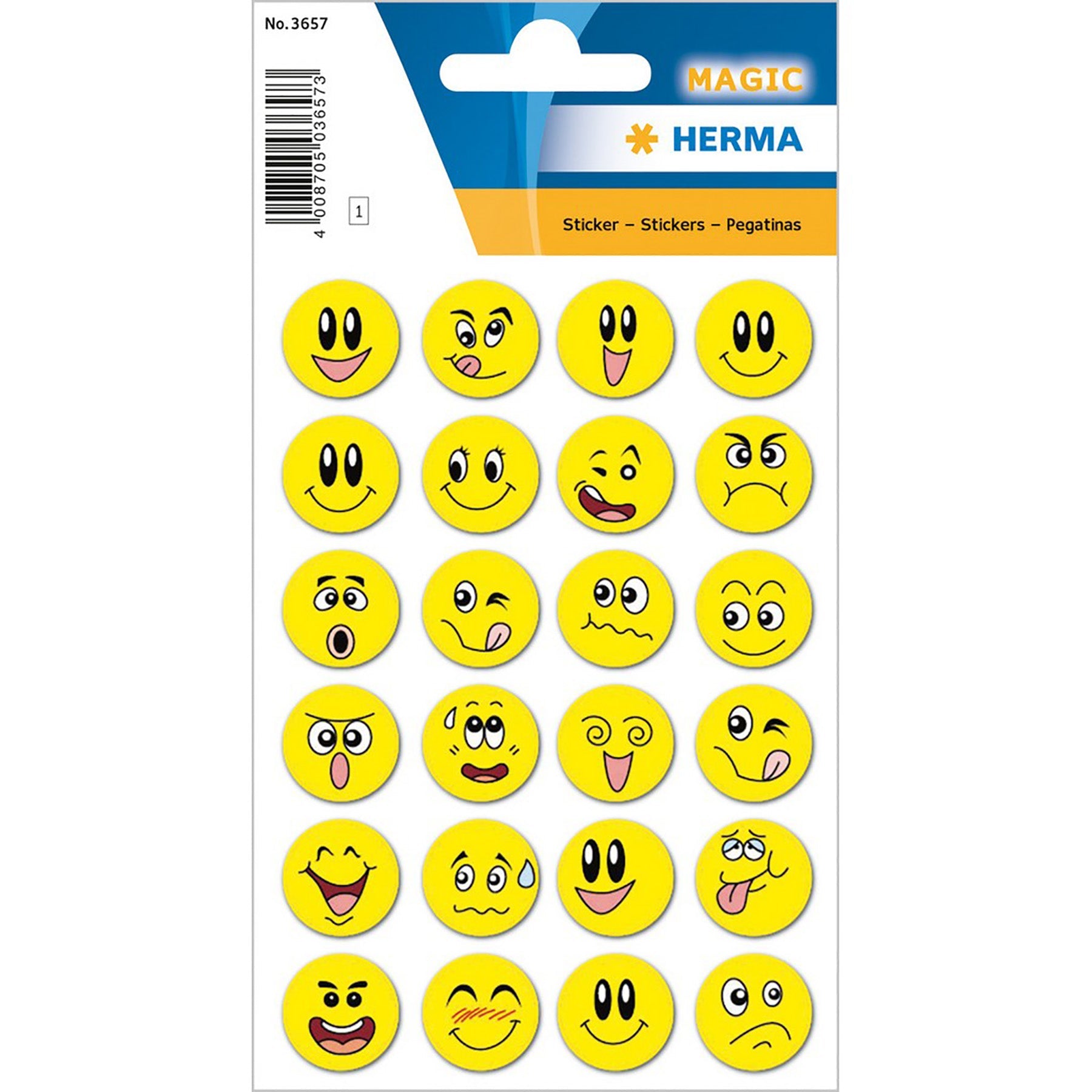 Herma Magic Stickers Funny Faces Motion 0.47x1.33in each