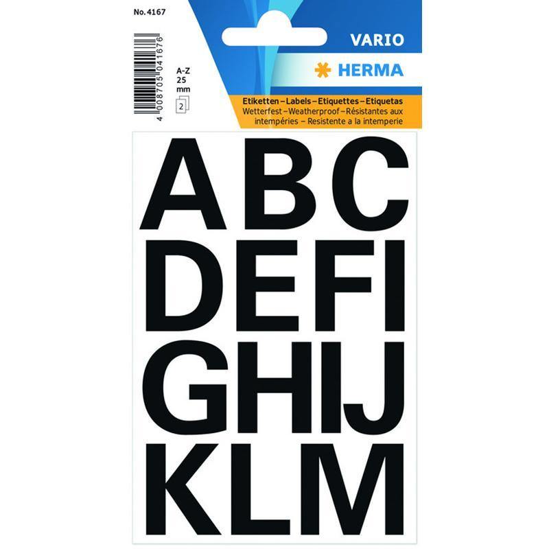 Vario Letters (A-Z) 25 Mm Black - Dollar Max Dépôt