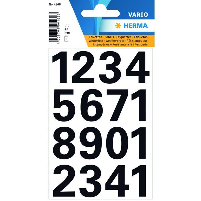 Vario Numbers (0-9) 25 Mm Black - Dollar Max Dépôt