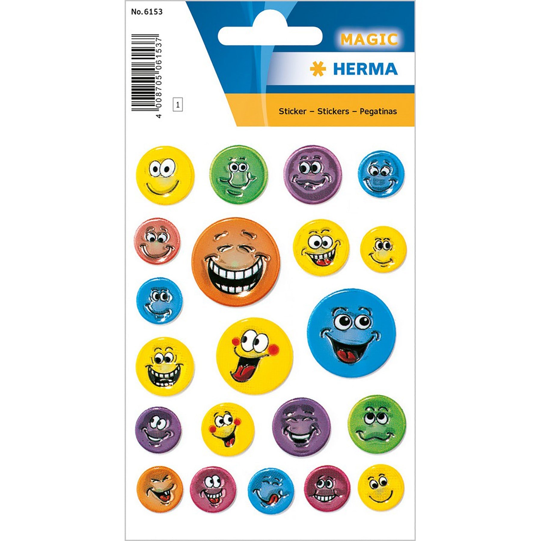 Herma Magic Stickers Faces Embossed 4.75x3.1in Sheet
