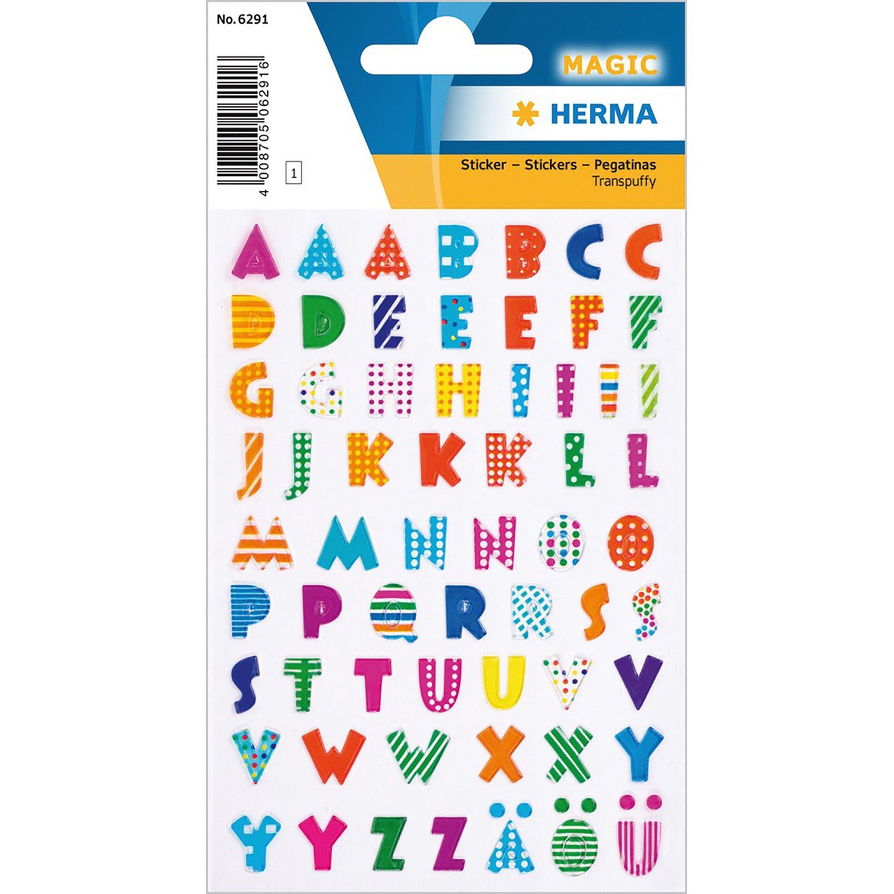 Herma Magic Stickers Letters  3D Crystal 4.75x3.1in Sheet