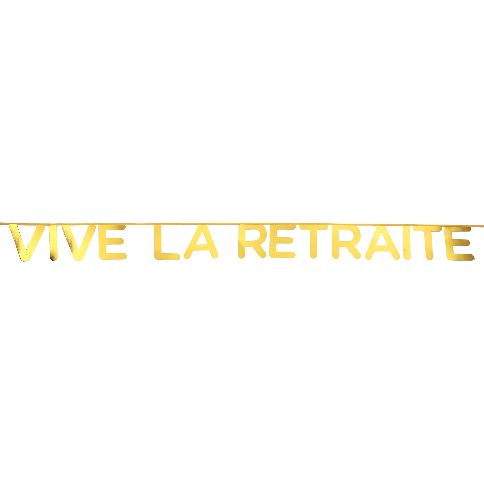 Vive La Retraite Gold Banner on Ribbon 5x98in