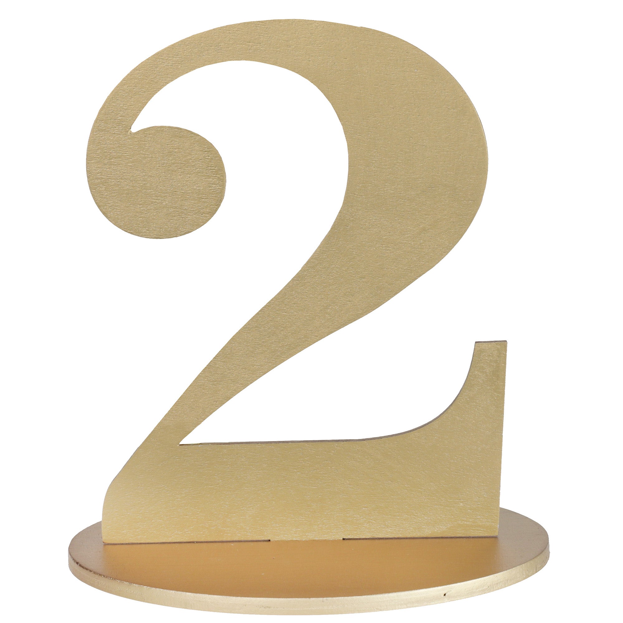 Number 2 Name Holder Gold Metallic 5.5x3.5x6.7in