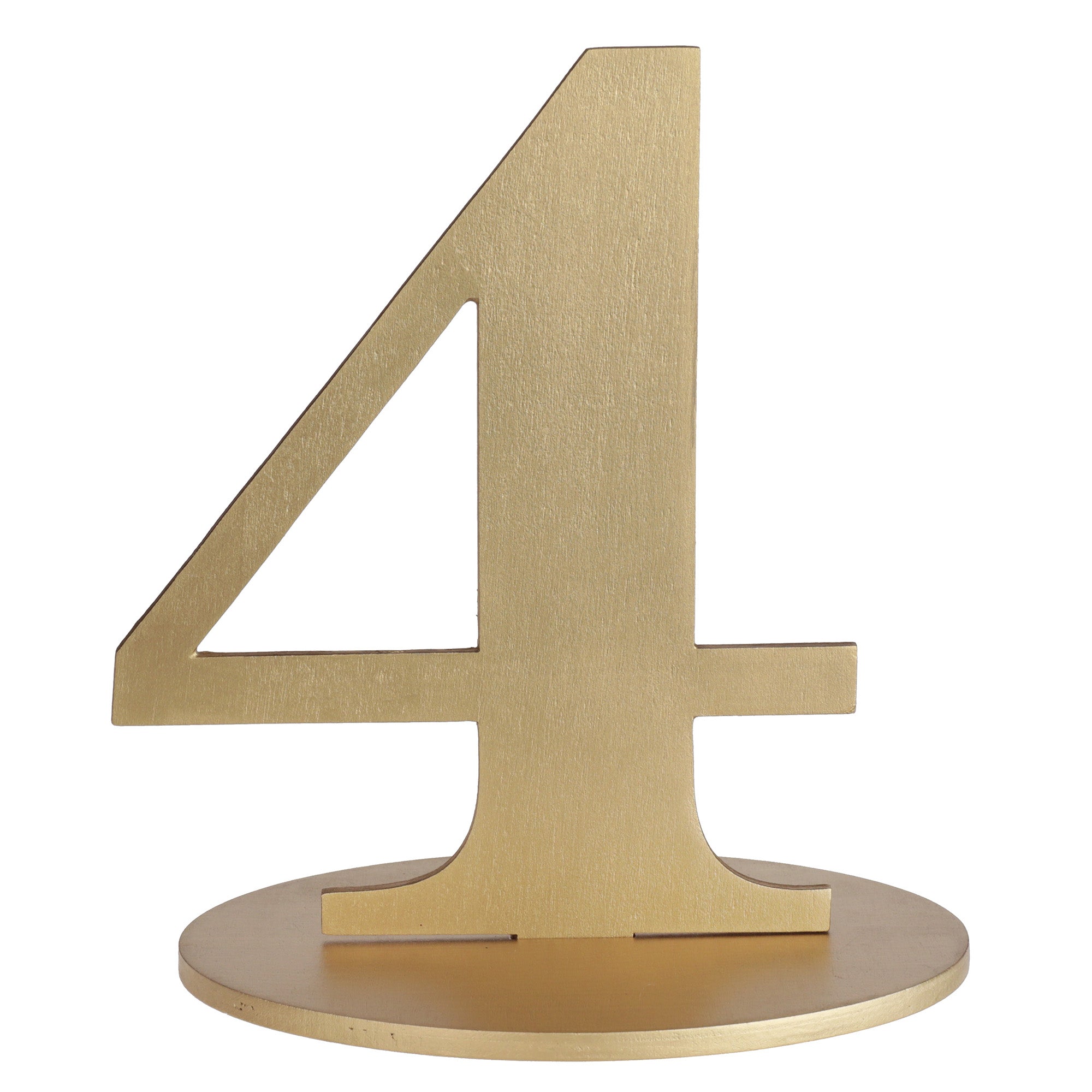 Number 4 Name Holder Gold Metallic 5.5x3.5x6.7in