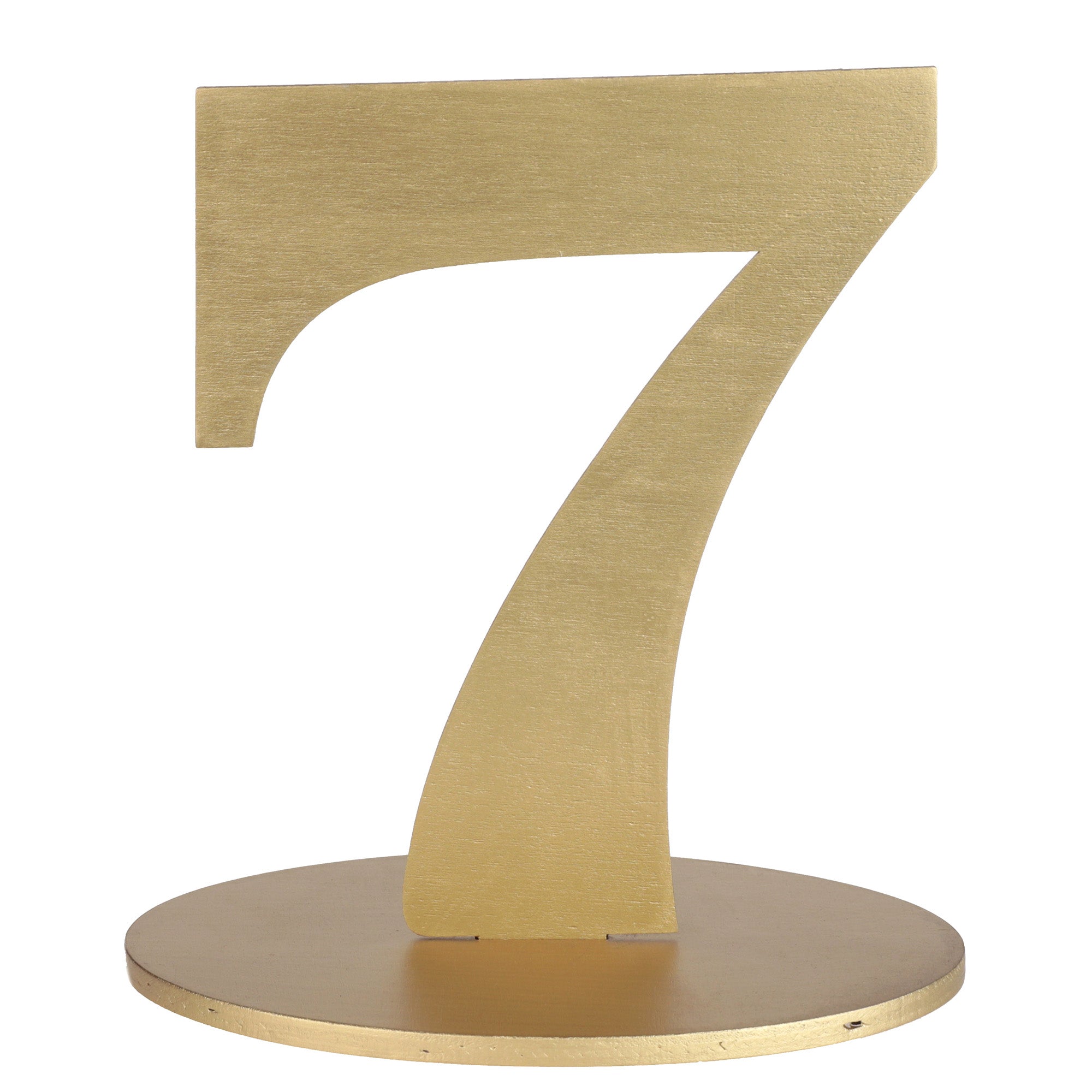 Number 7 Name Holder Gold Metallic 5.5x3.5x6.7in