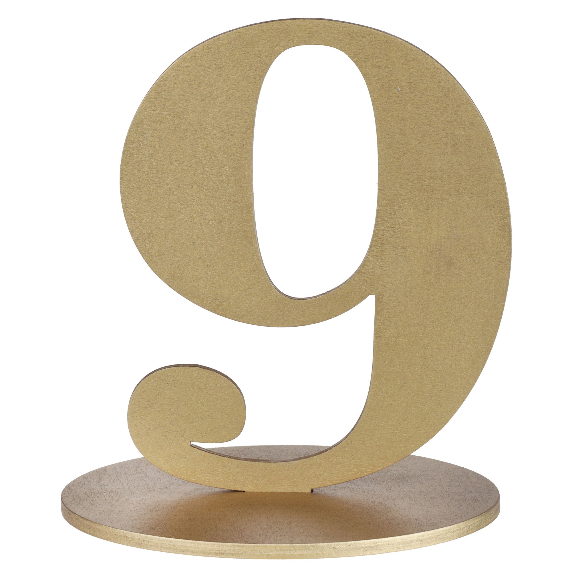 Number 9 Name Holder Gold Metallic 5.5x3.5x6.7in