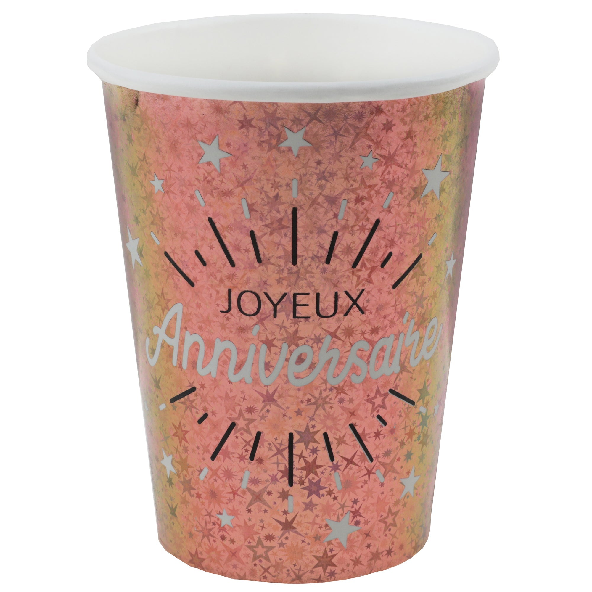Sparkling Anniversary 10 Paper Cups Pink 9oz