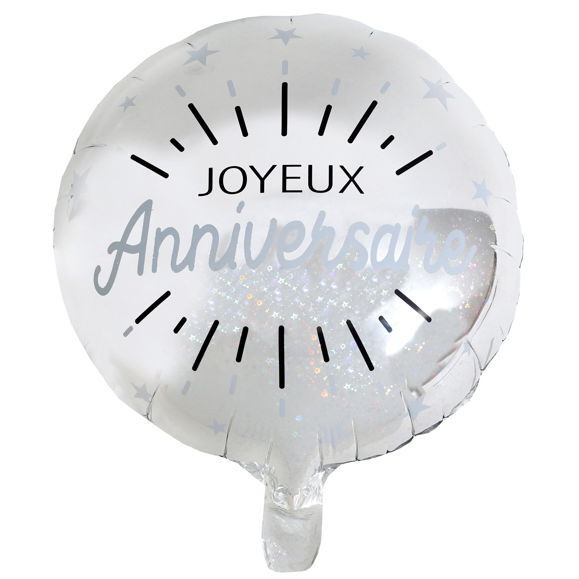 Sparkling Anniversary Foil Balloon Silver 18in