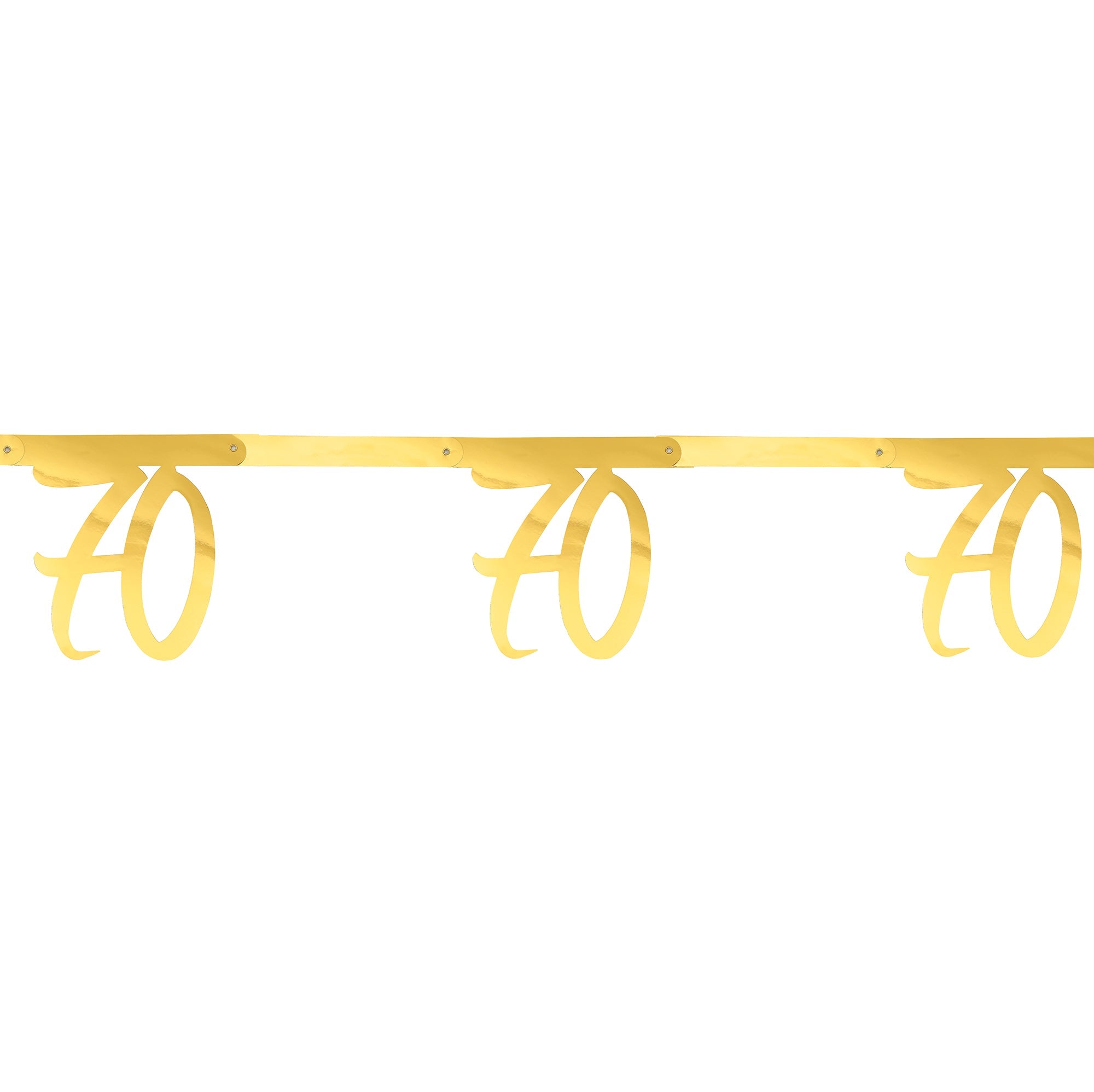Age 70 Jointed Banner Gold Metallic 8x98in