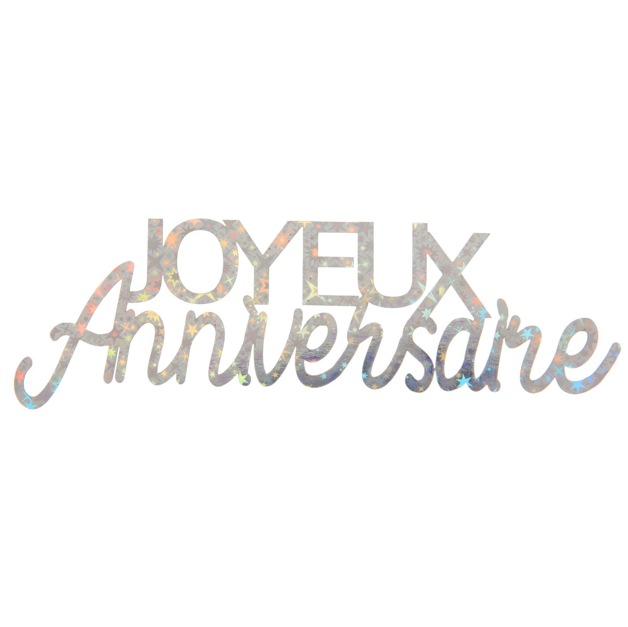 2 Sparkling Anniversary Letters Silver 5.3x1.8in