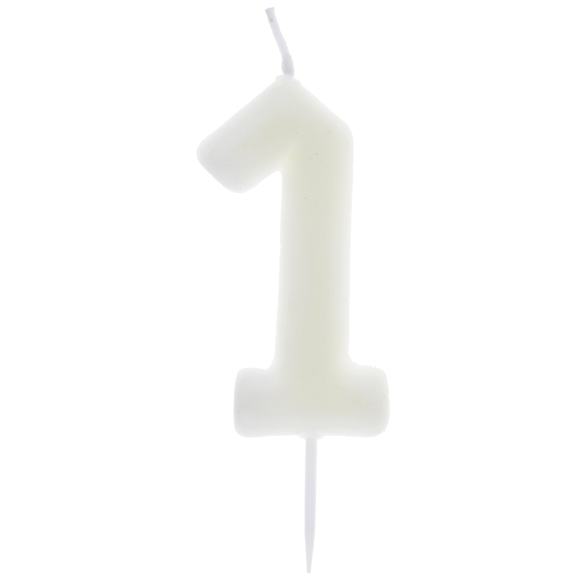 Number 1 Birthday Candle Phosphorescent 1.6x3.5in