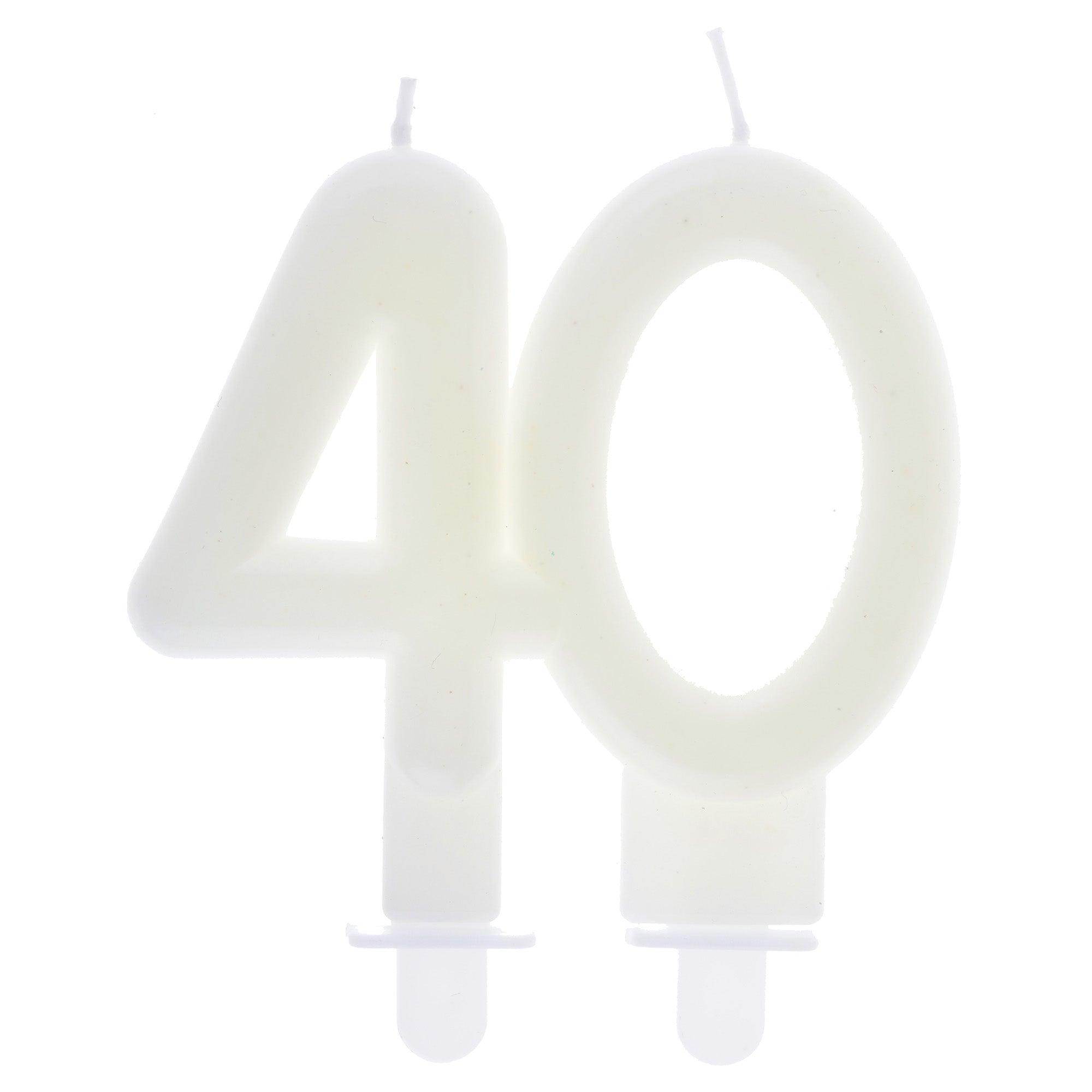 Age 40 Birthday Candle Phosphorescent 3x3.5in