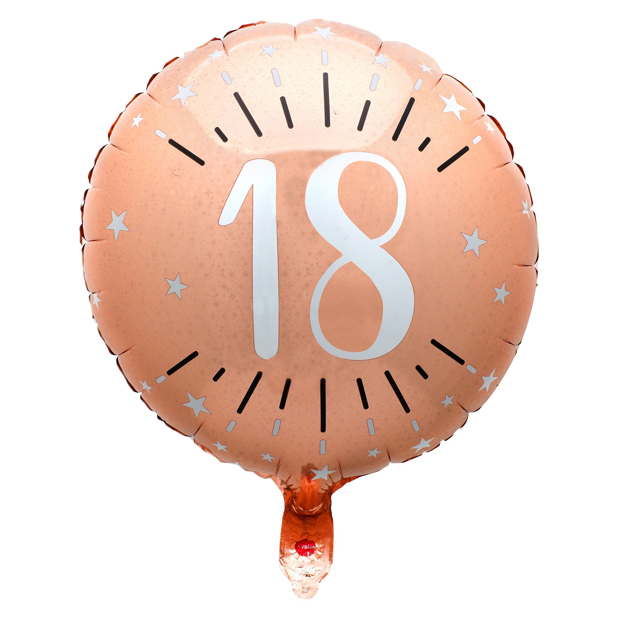 Sparkling Age 18 Foil Balloon Rose Gold 18in