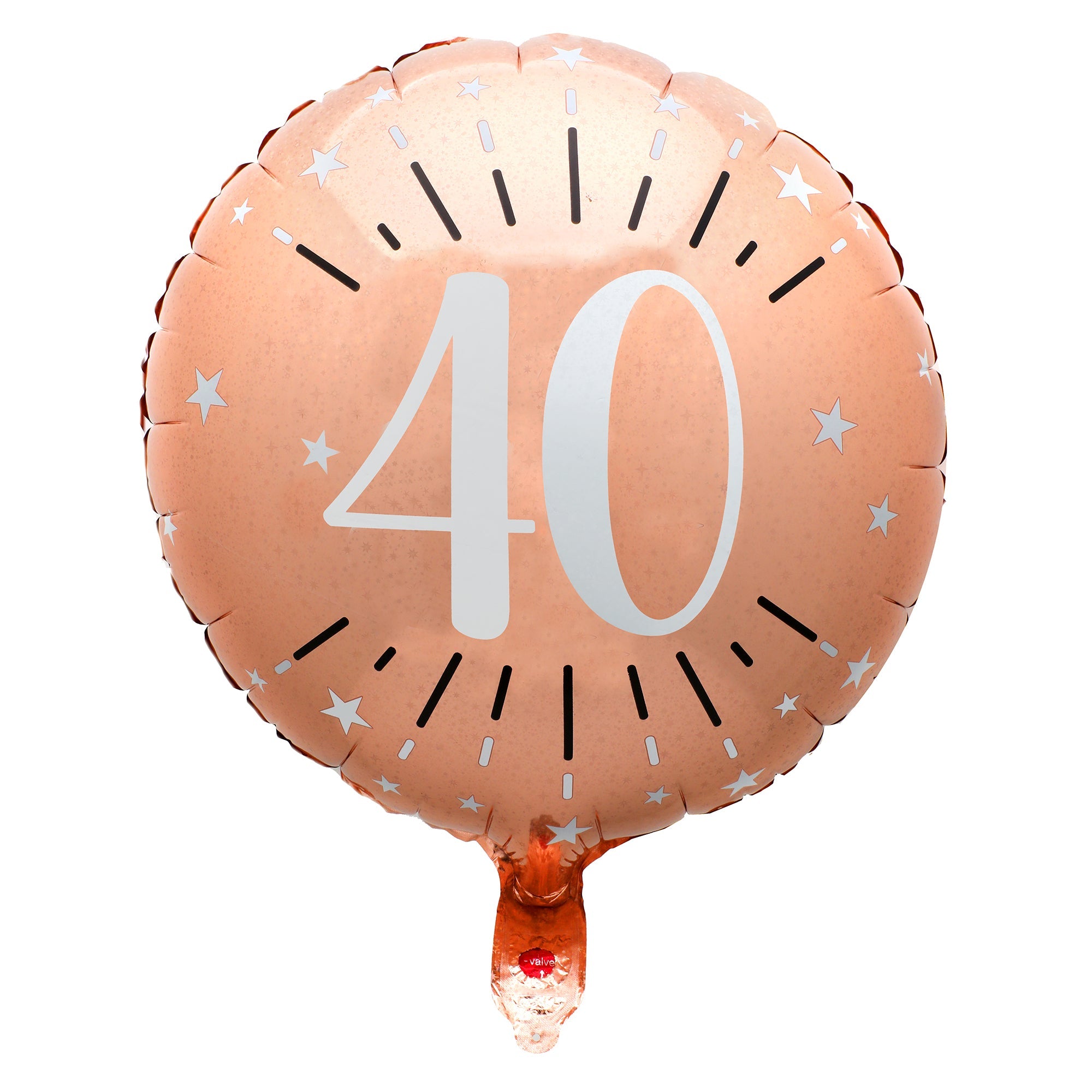 Sparkling Age 40 Foil Balloon Rose Gold 18in