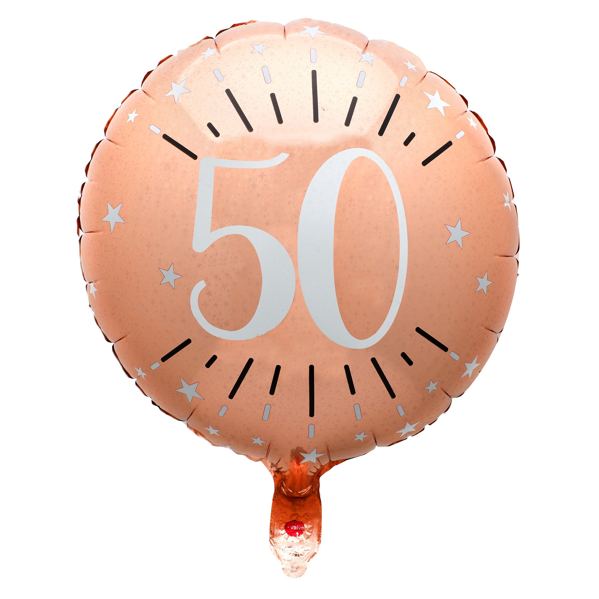 Sparkling Age 50 Foil Balloon Rose Gold 18in