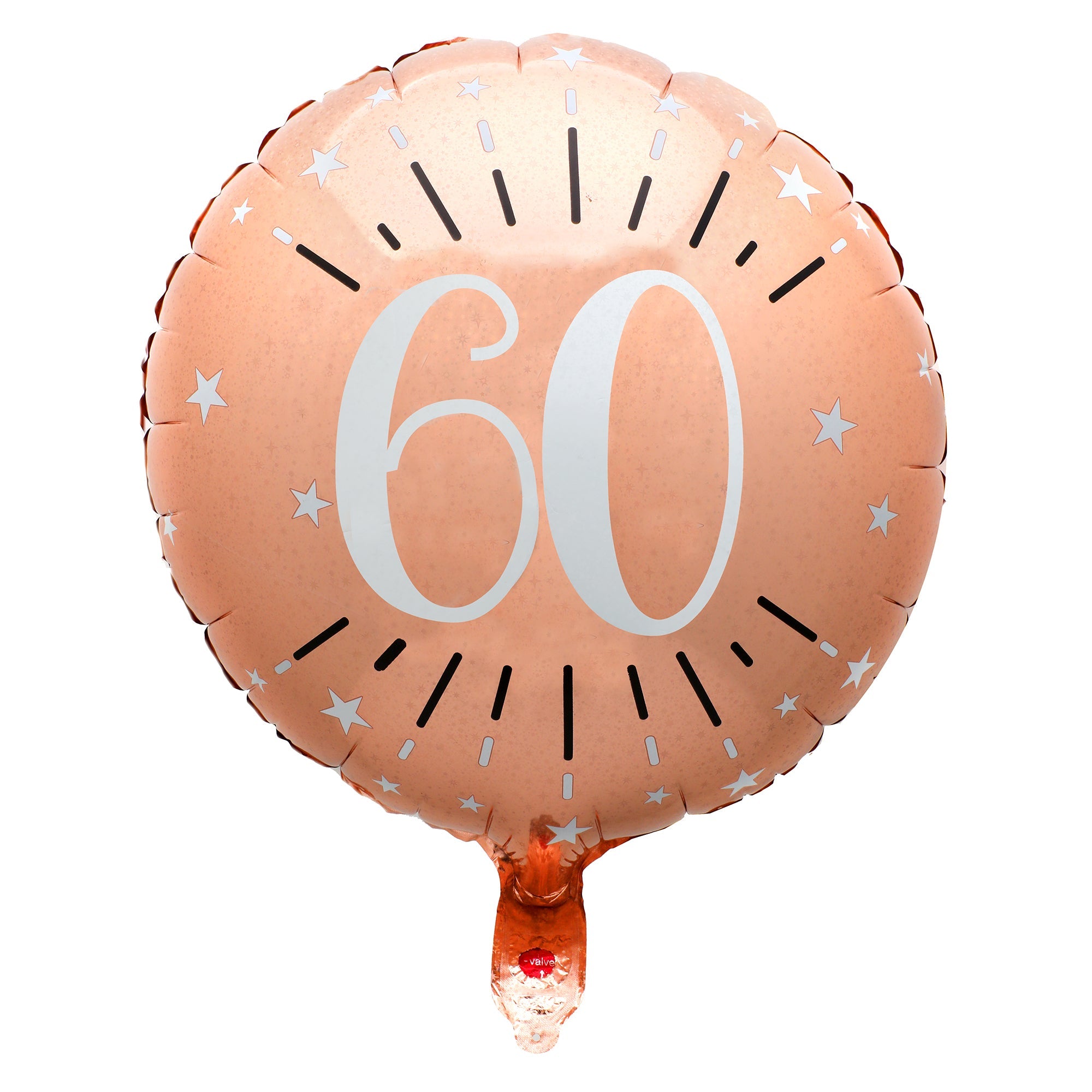 Sparkling Age 60 Foil Balloon Rose Gold 18in