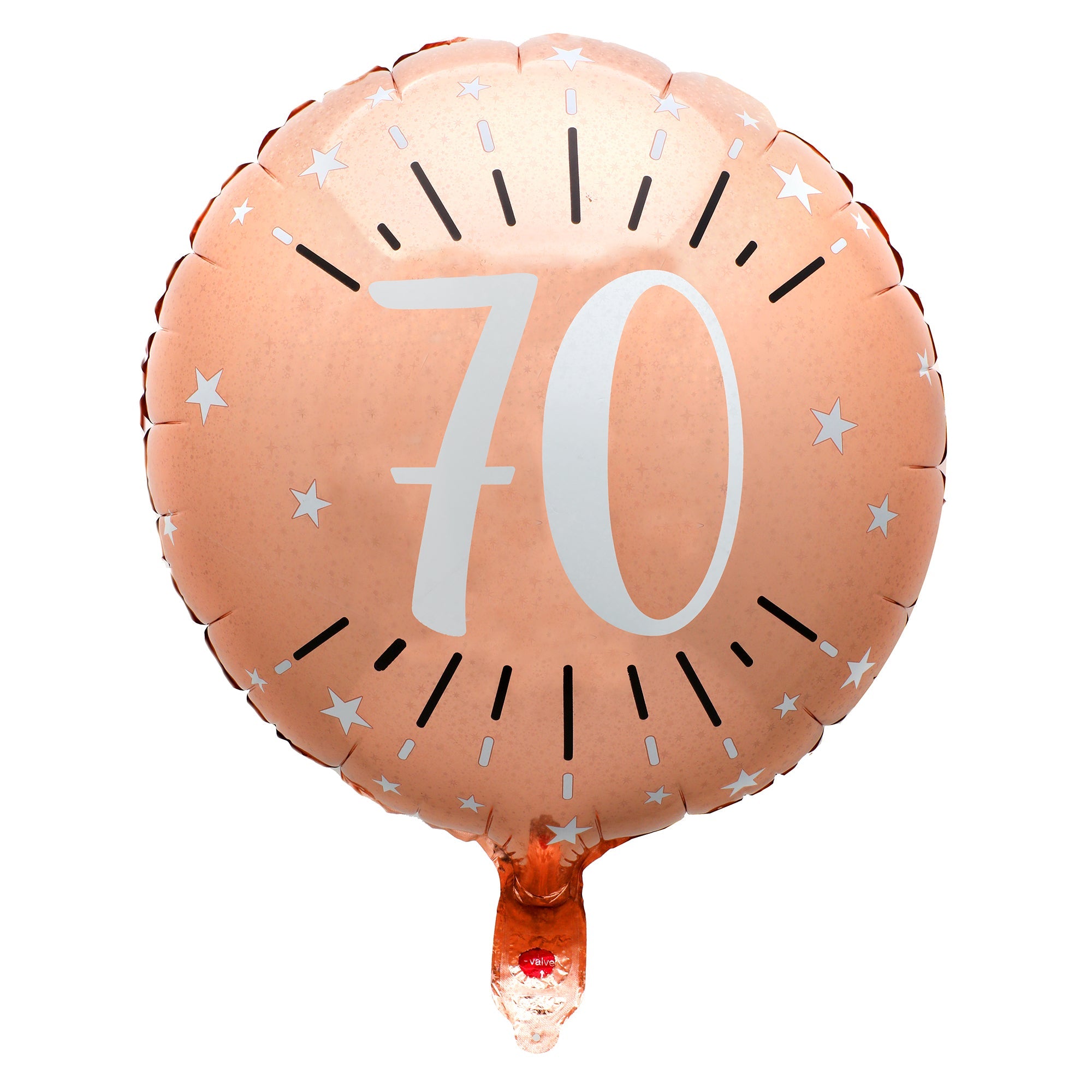 Sparkling Age 70 Foil Balloon Rose Gold 18in