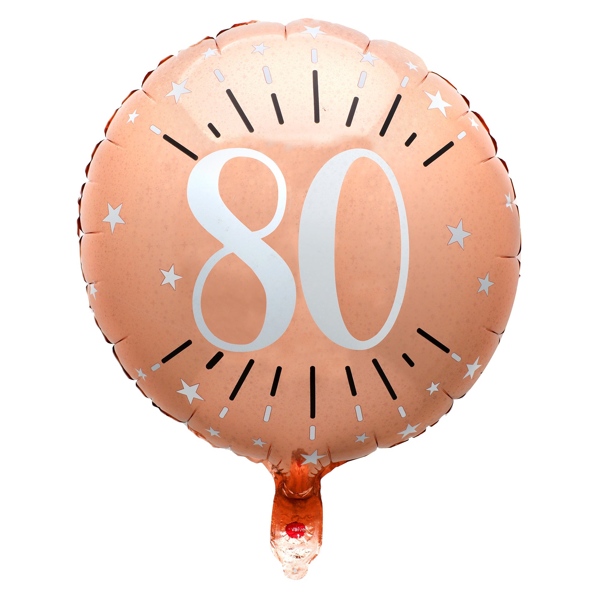 Sparkling Age 80 Foil Balloon Rose Gold 18in