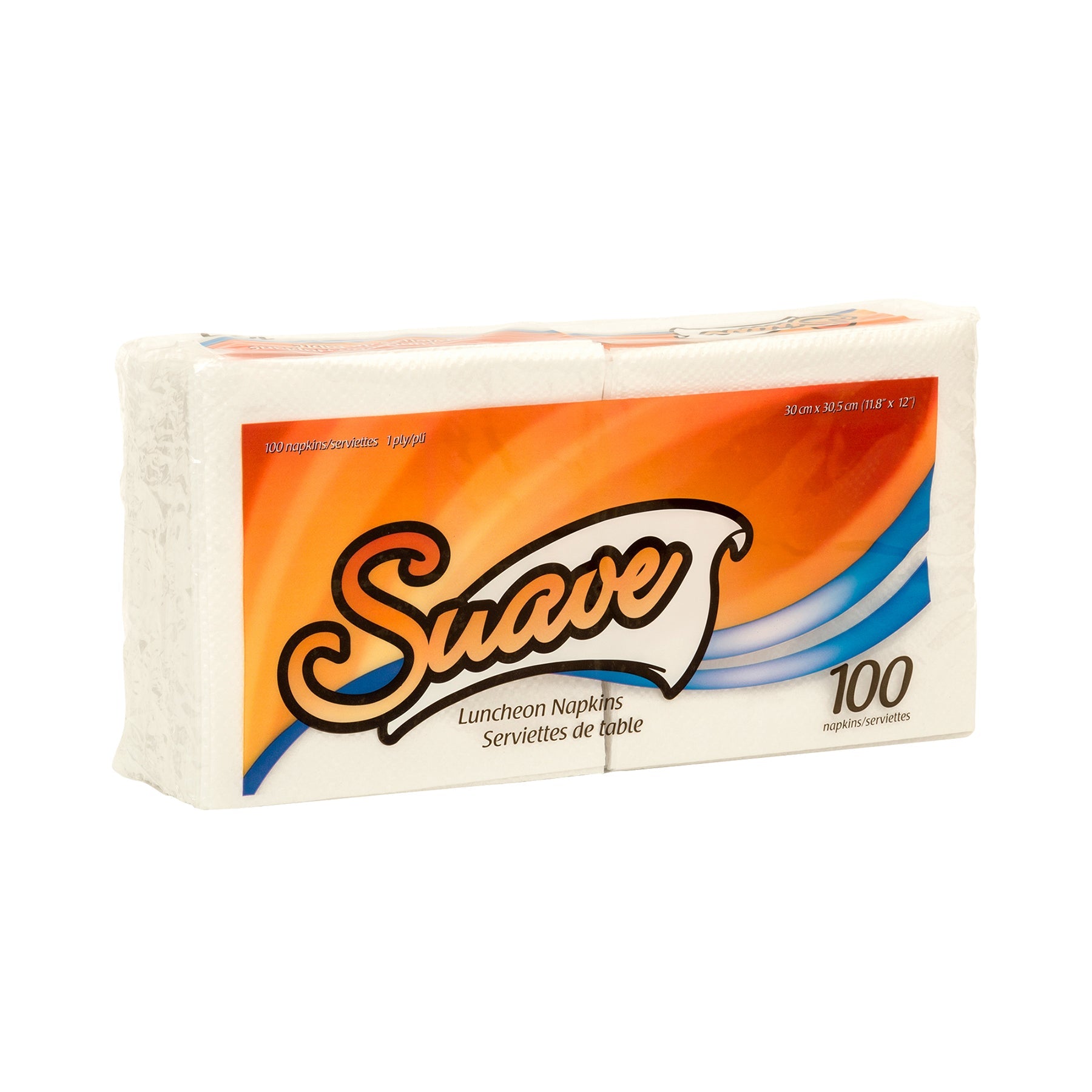 Suave 100 Luncheon Napkins White 1 Ply  11.8x12in