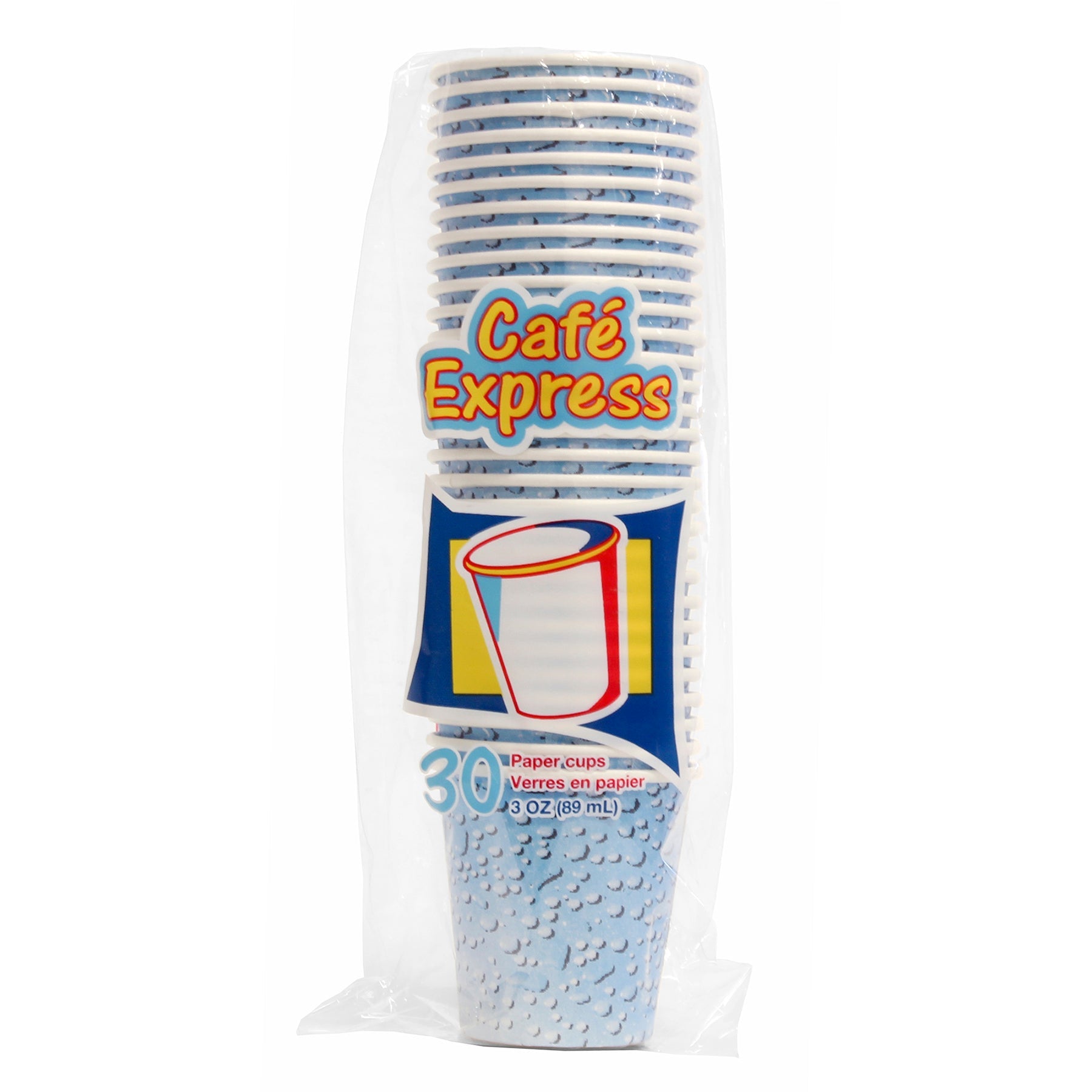 Café Express 30 Paper Cups Blue 3oz