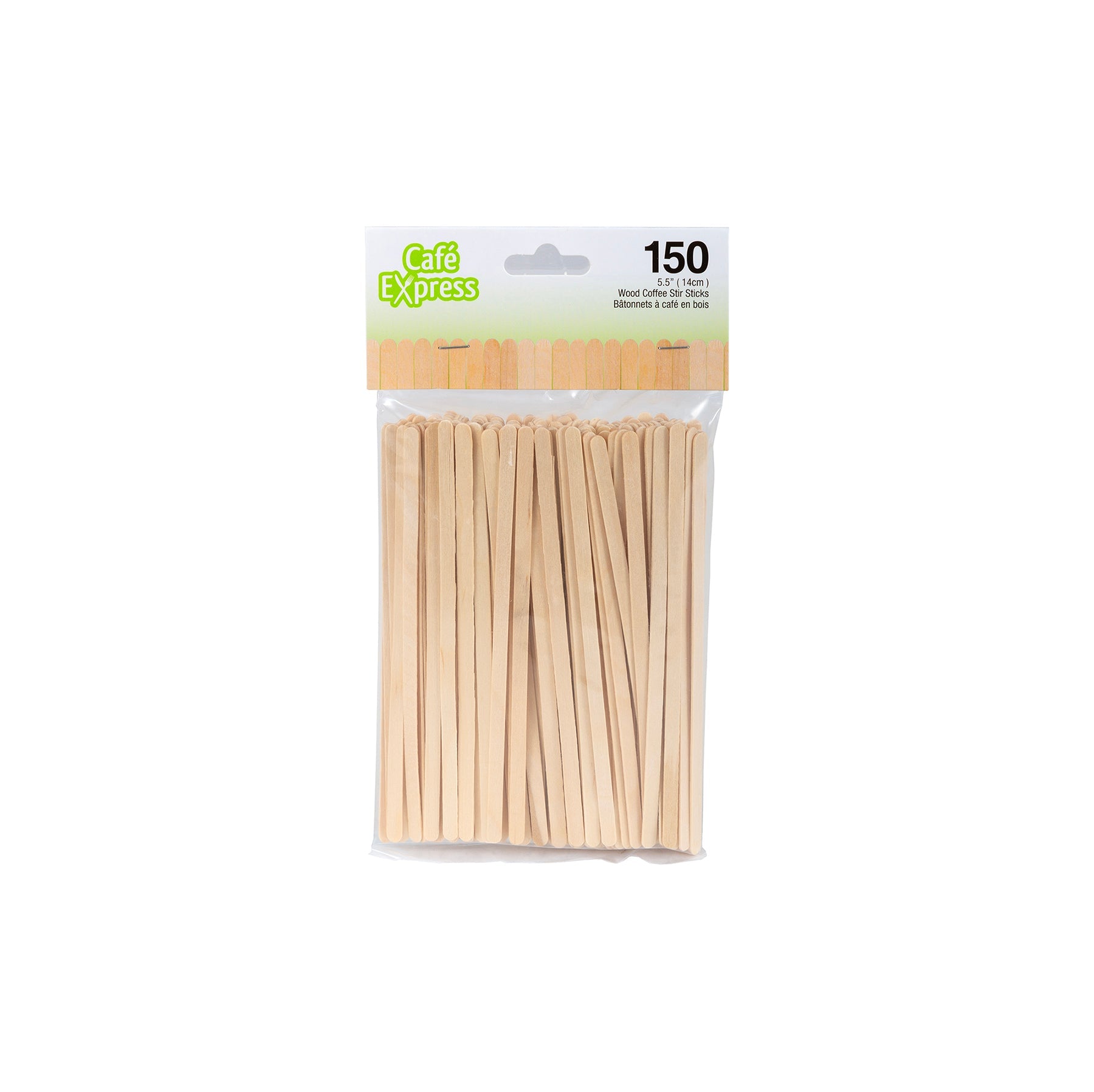 Cafe Express 150 Wooden Coffee Sticks 5.5in