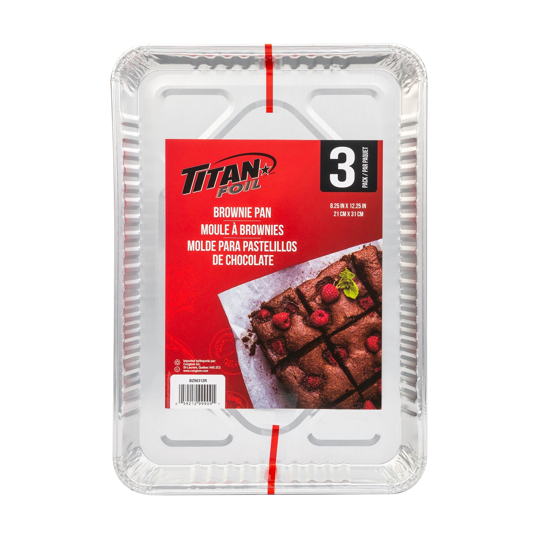 Titan 3 Aluminium Browmie Pans 8.25x12.25in