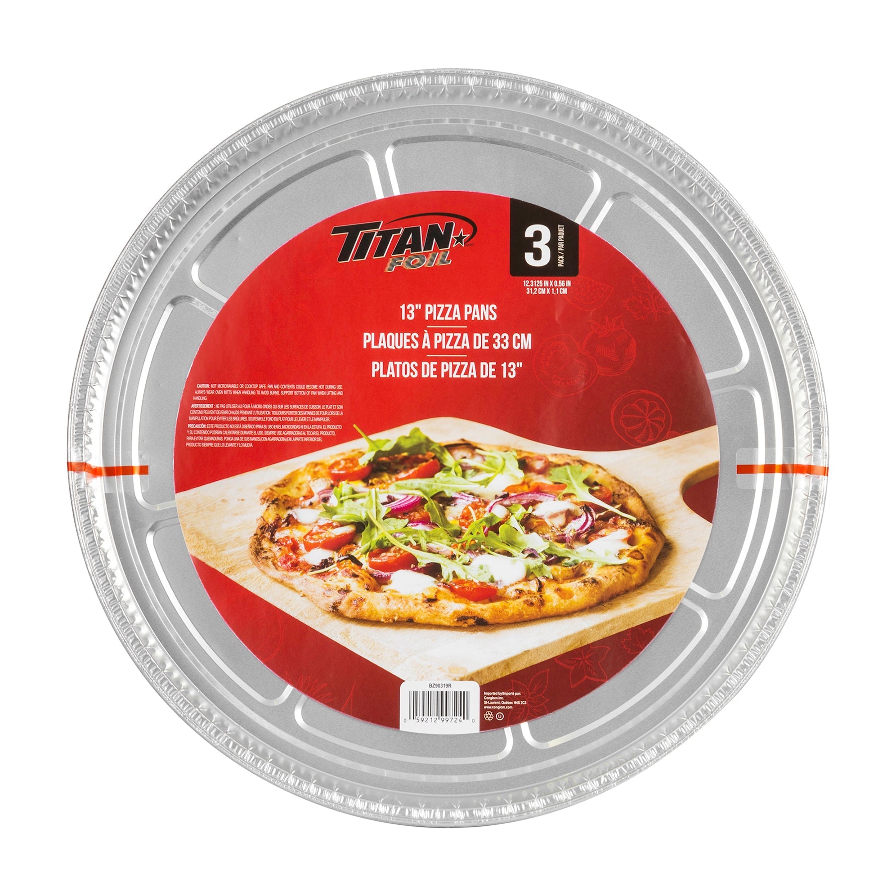 Titan 3 Aluminium Pizza Pans 13in