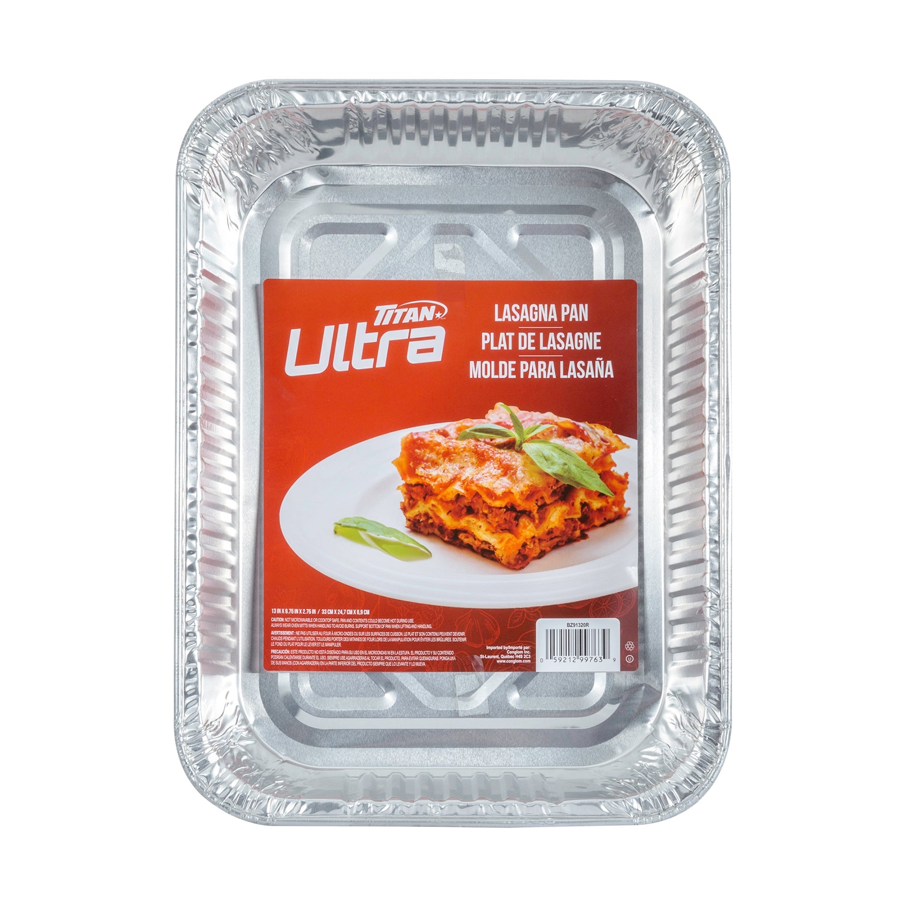 Titan Lasagna Aluminium Pan 13x9.75x2.75in