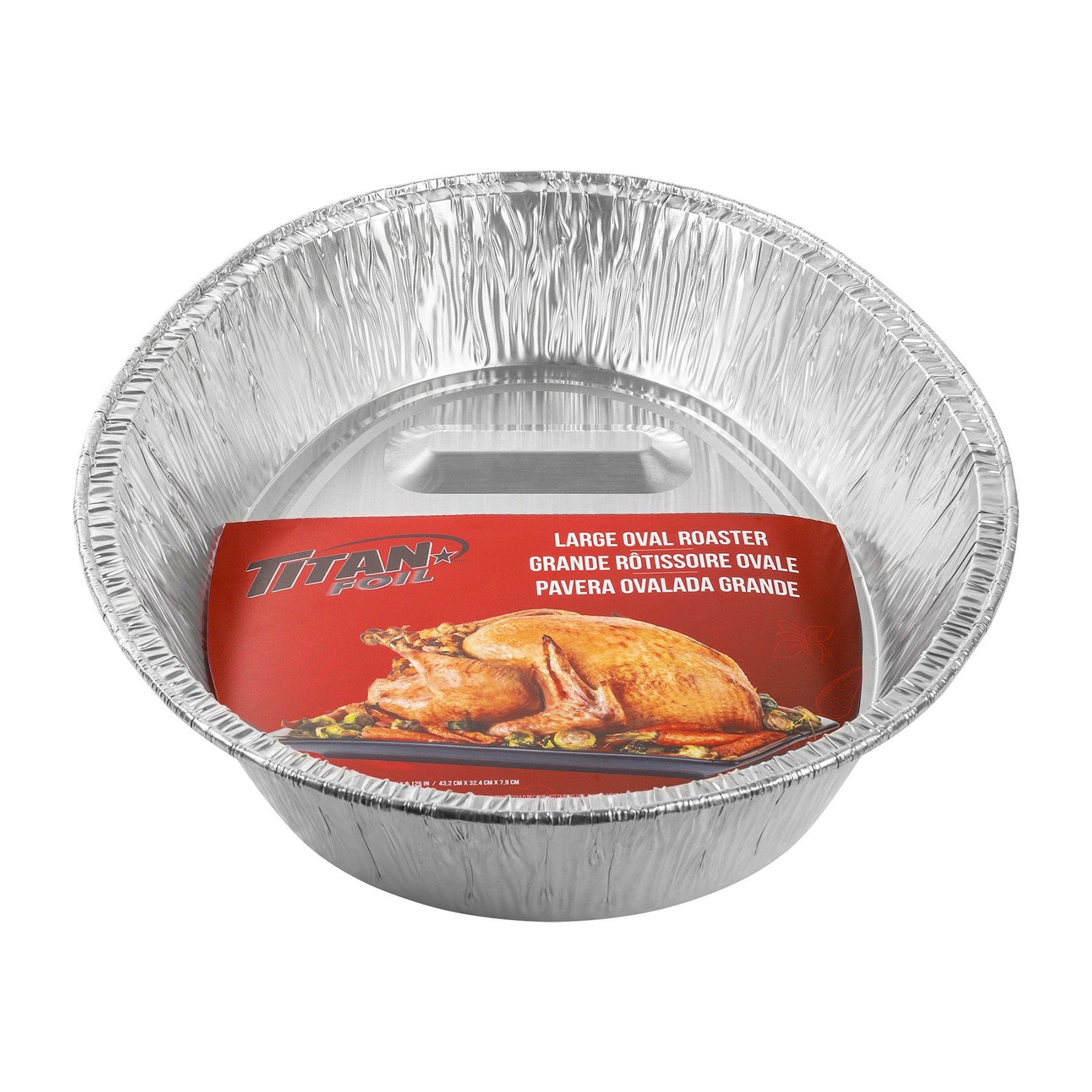 Titan Aluminium Oval Roaster Large  17x12.75x3.12in