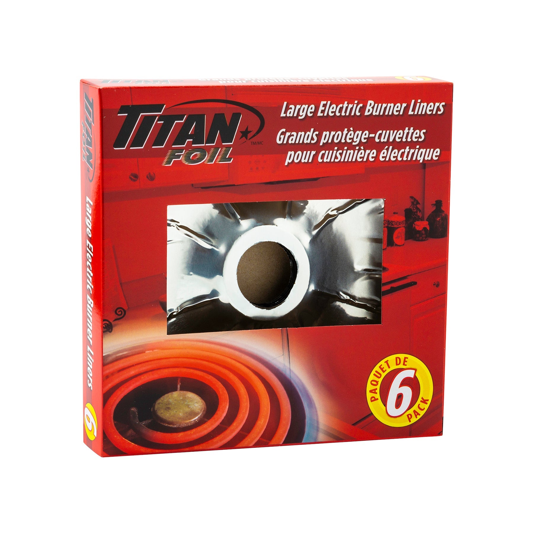 Titan 6 Large Aluminium Electric Burner Liners 