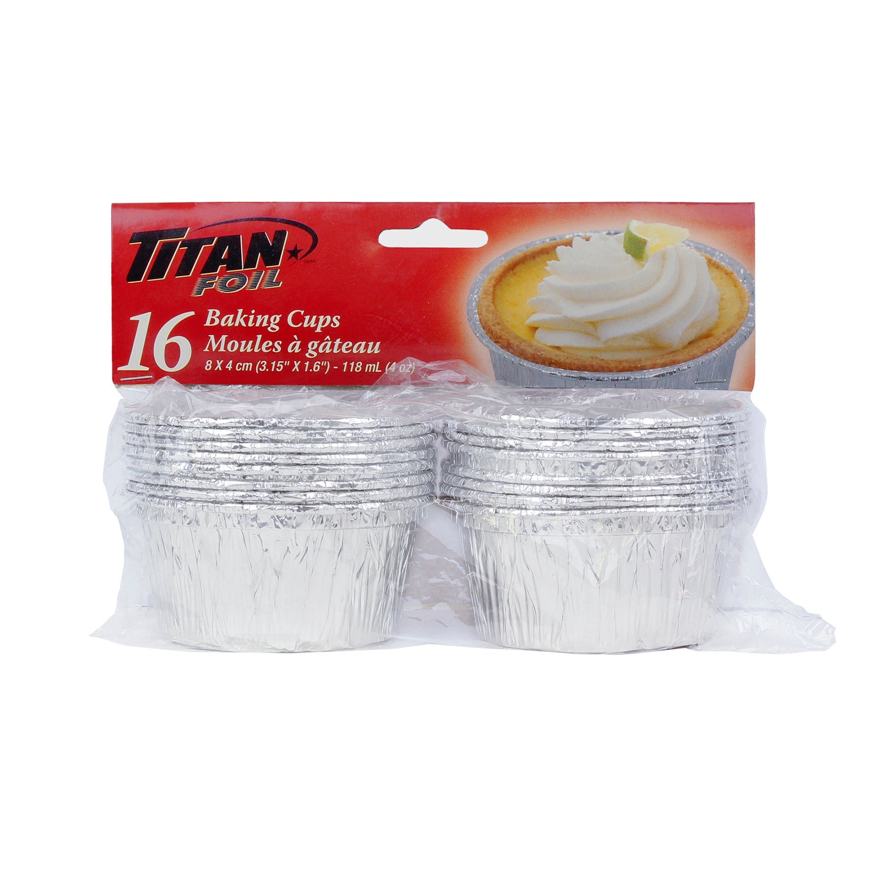 Titan 16 Aluminium Baking Cups 3.15x1.6in