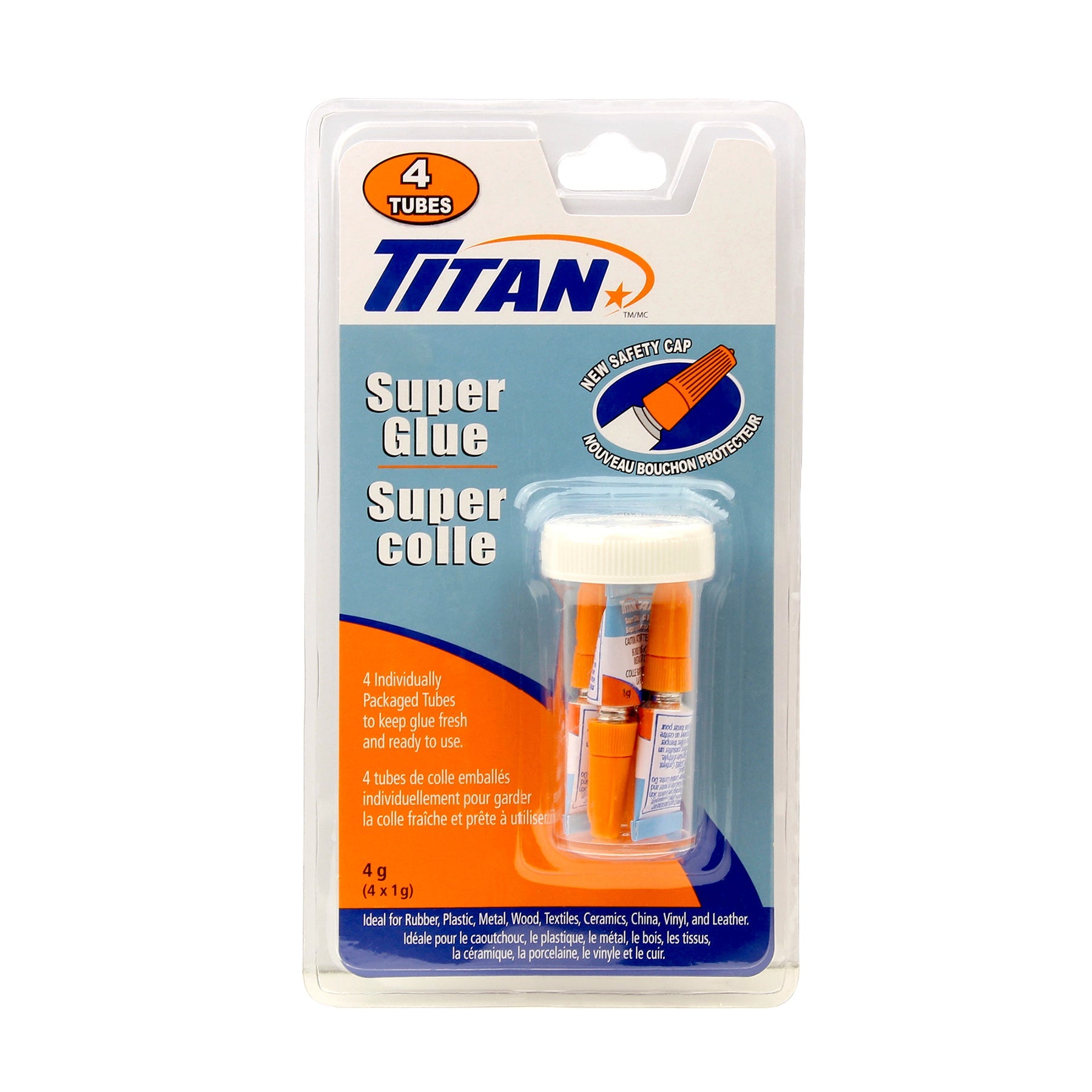 Titan 4pcs Super Glue 4x1g