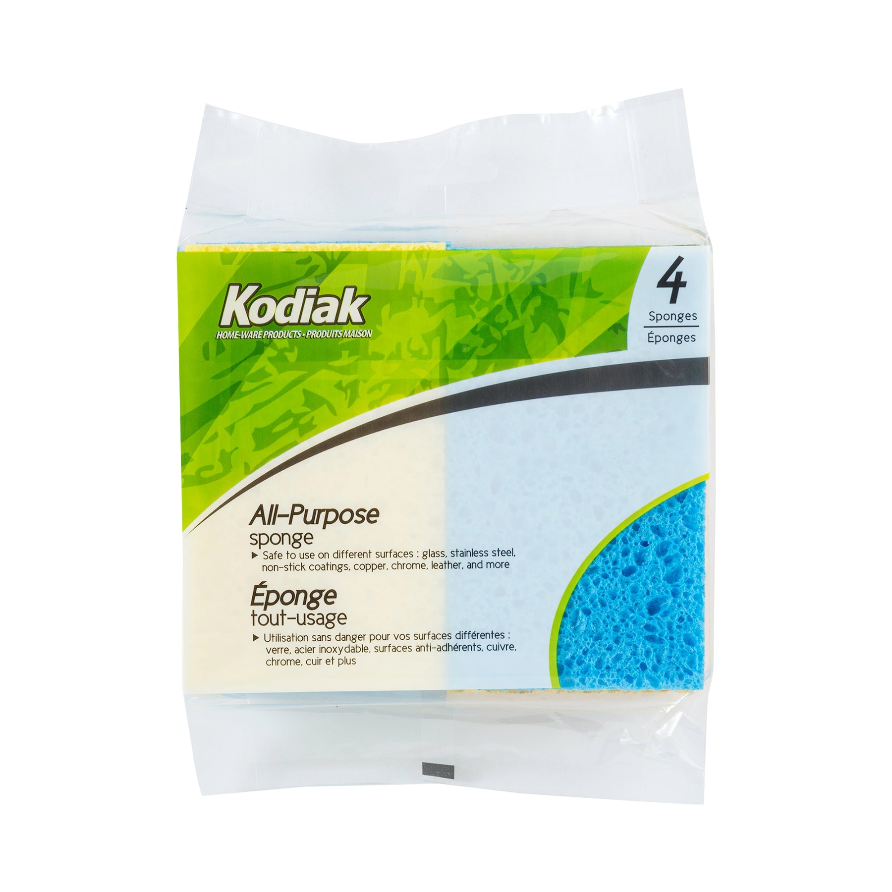 Kodiak 4 All-Purpose Cellulose Sponges 4.5x2.75in
