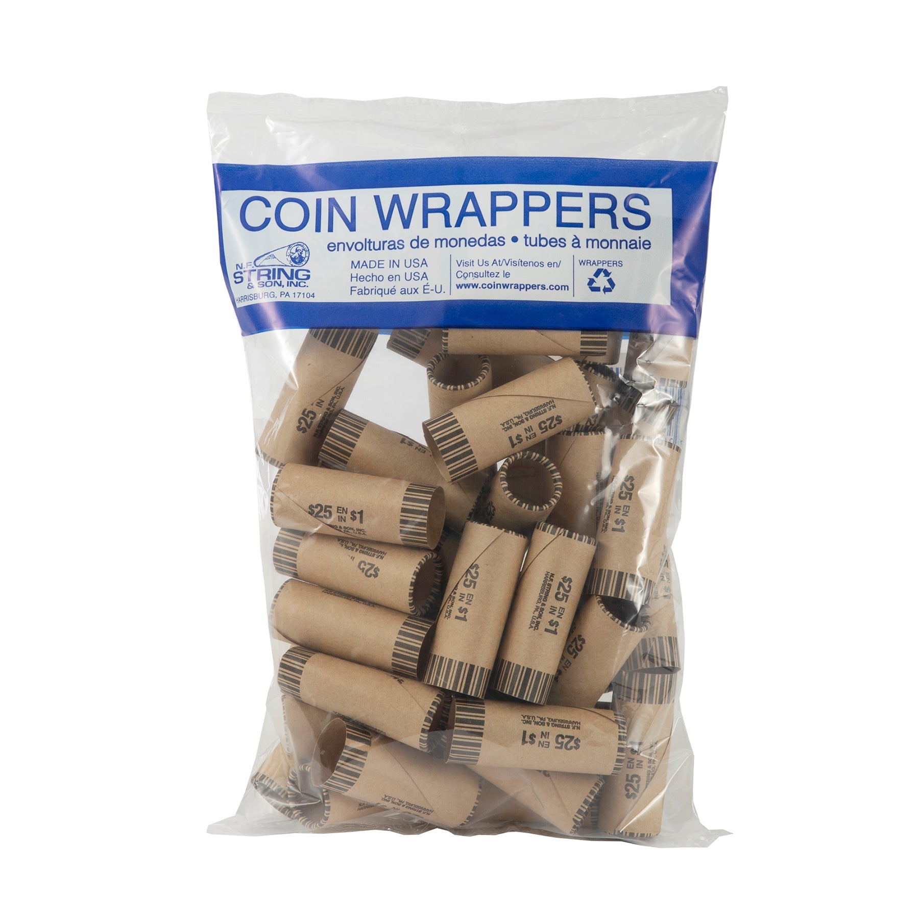 N.F. String 36 Paper Coin Wrappers $1.00