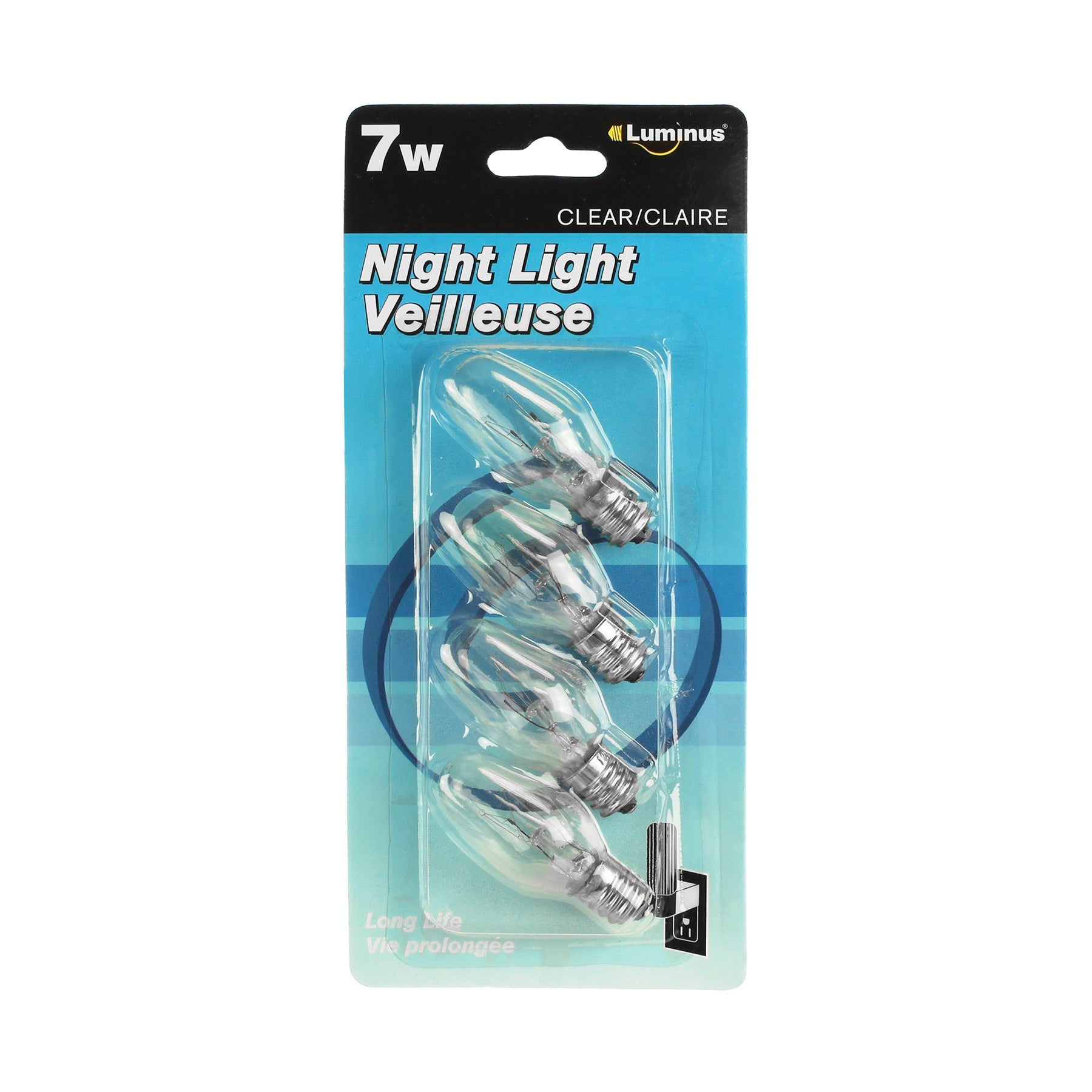 Luminus 4pcs Night Light Light Bulbs Clear 7w