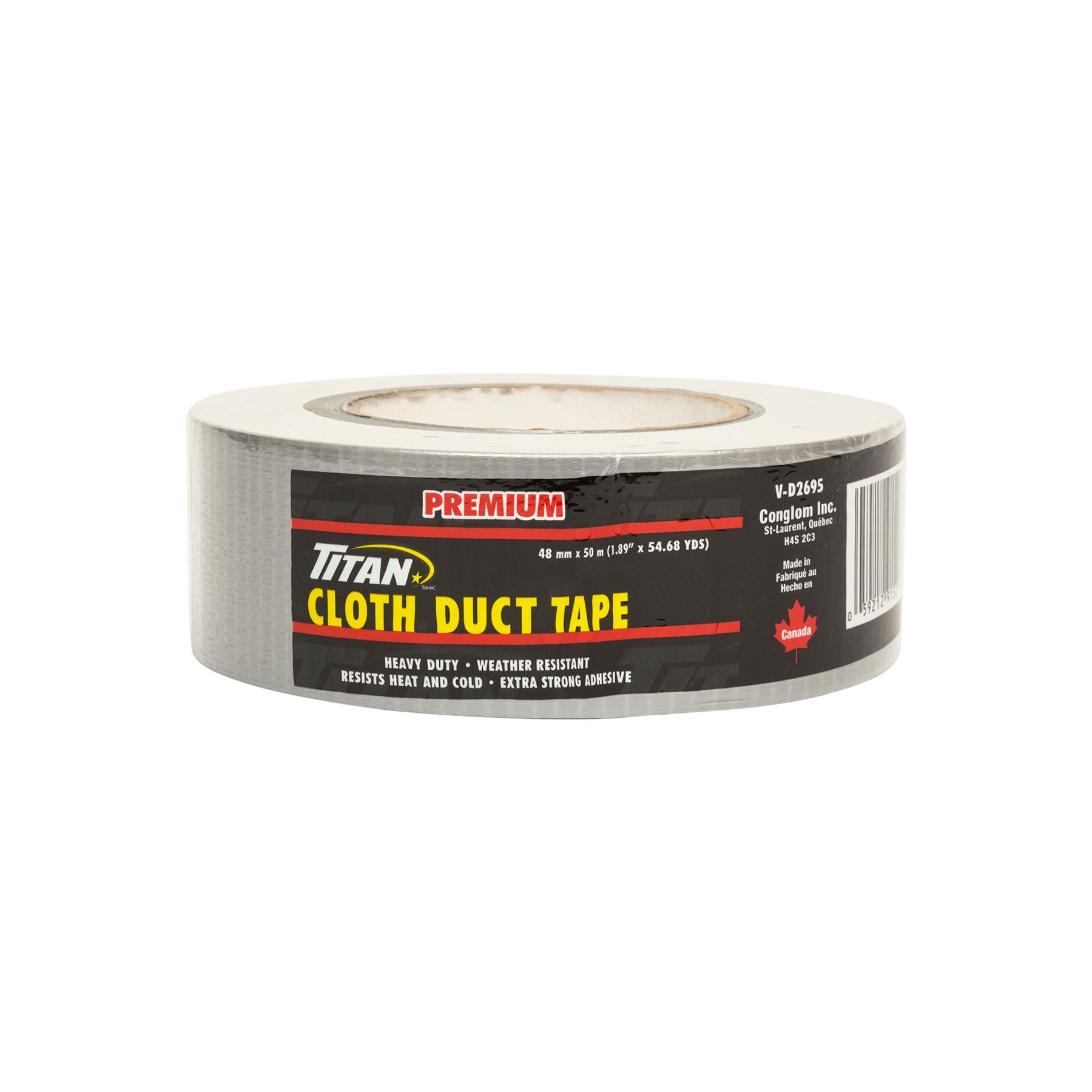 Titan Premium Duct Tape Silver 1.8in x 164ft (48mm x 50m)