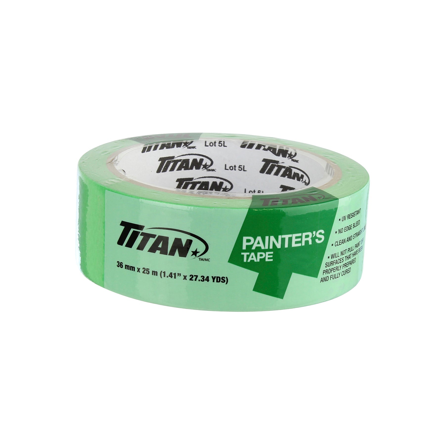 Titan Painters Masking Tape Green 1.4in x 82ft (36mm x 25m)