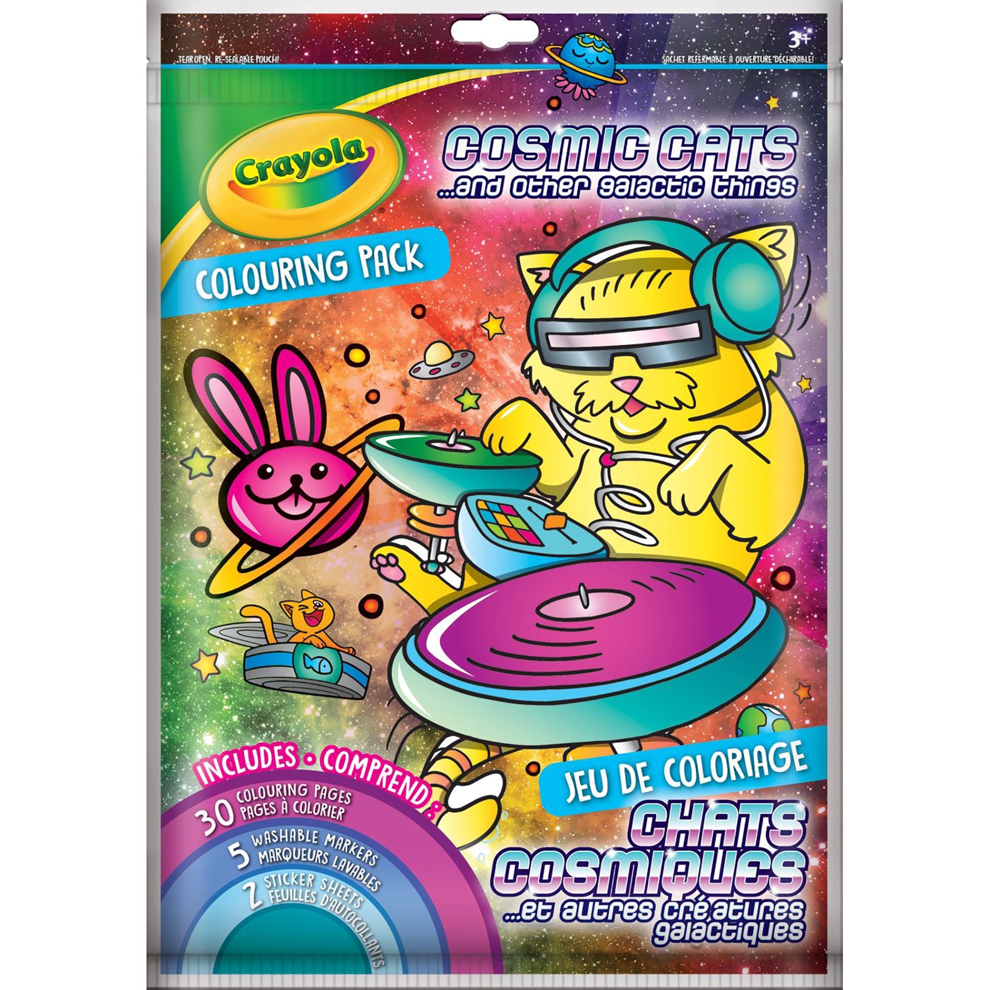 Crayola Coloring Pack with 5 Markers and Stickers 8.5x11in