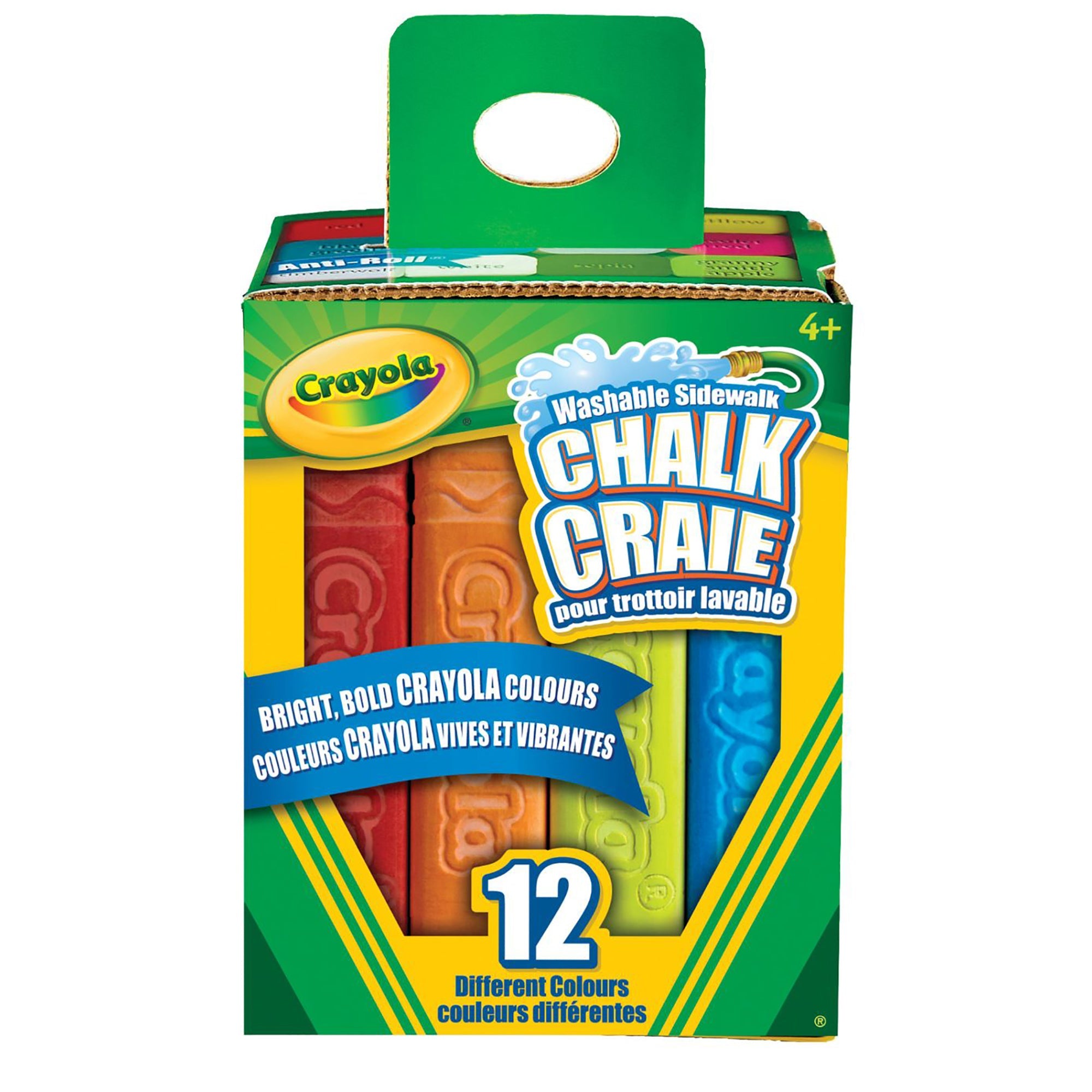 Crayola 12 Sidewalk Chalks - Non-toxic - Washable 4in