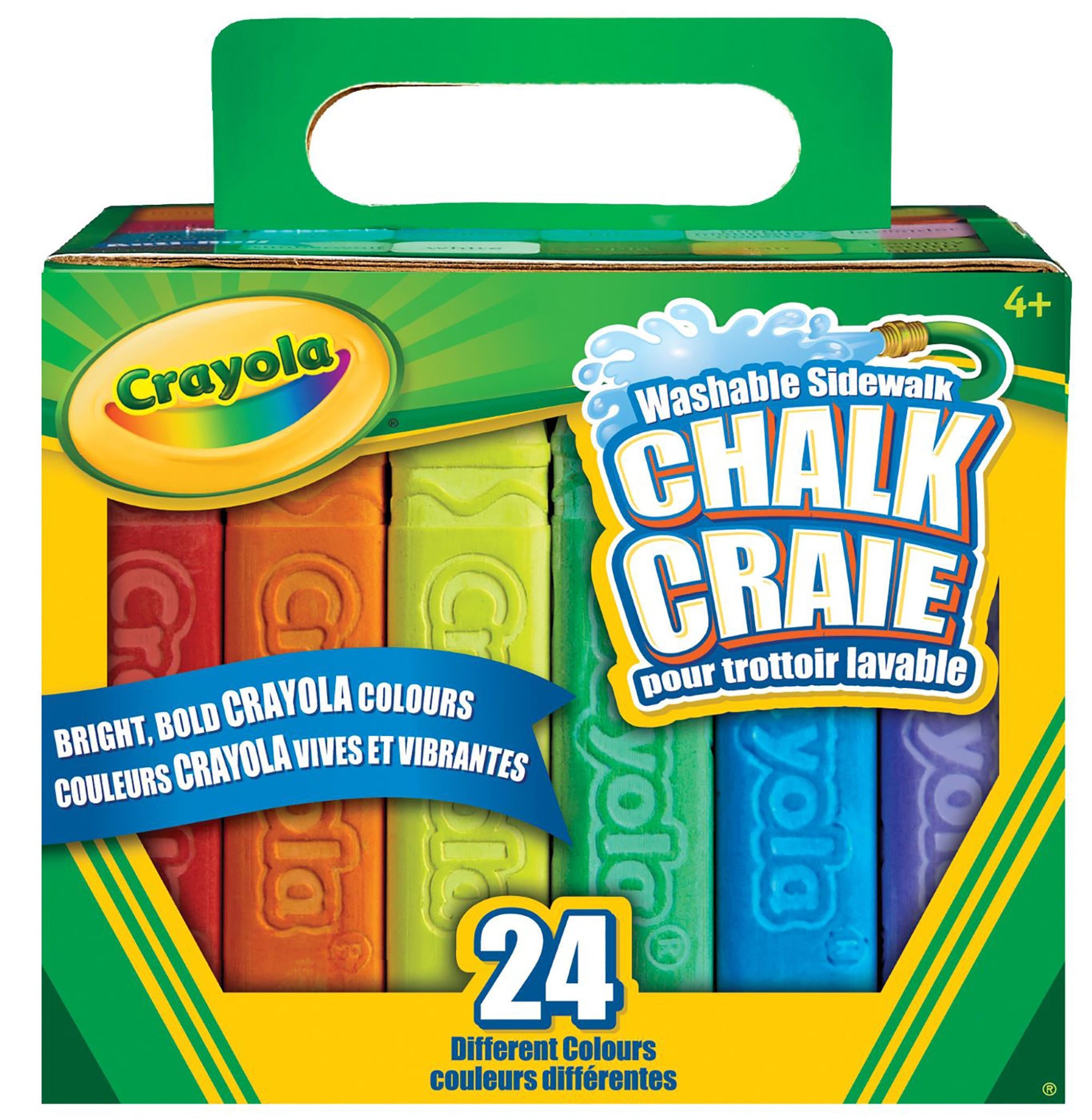 Crayola 24 Sidewalk Chalks - Non-toxic - Washable 4in