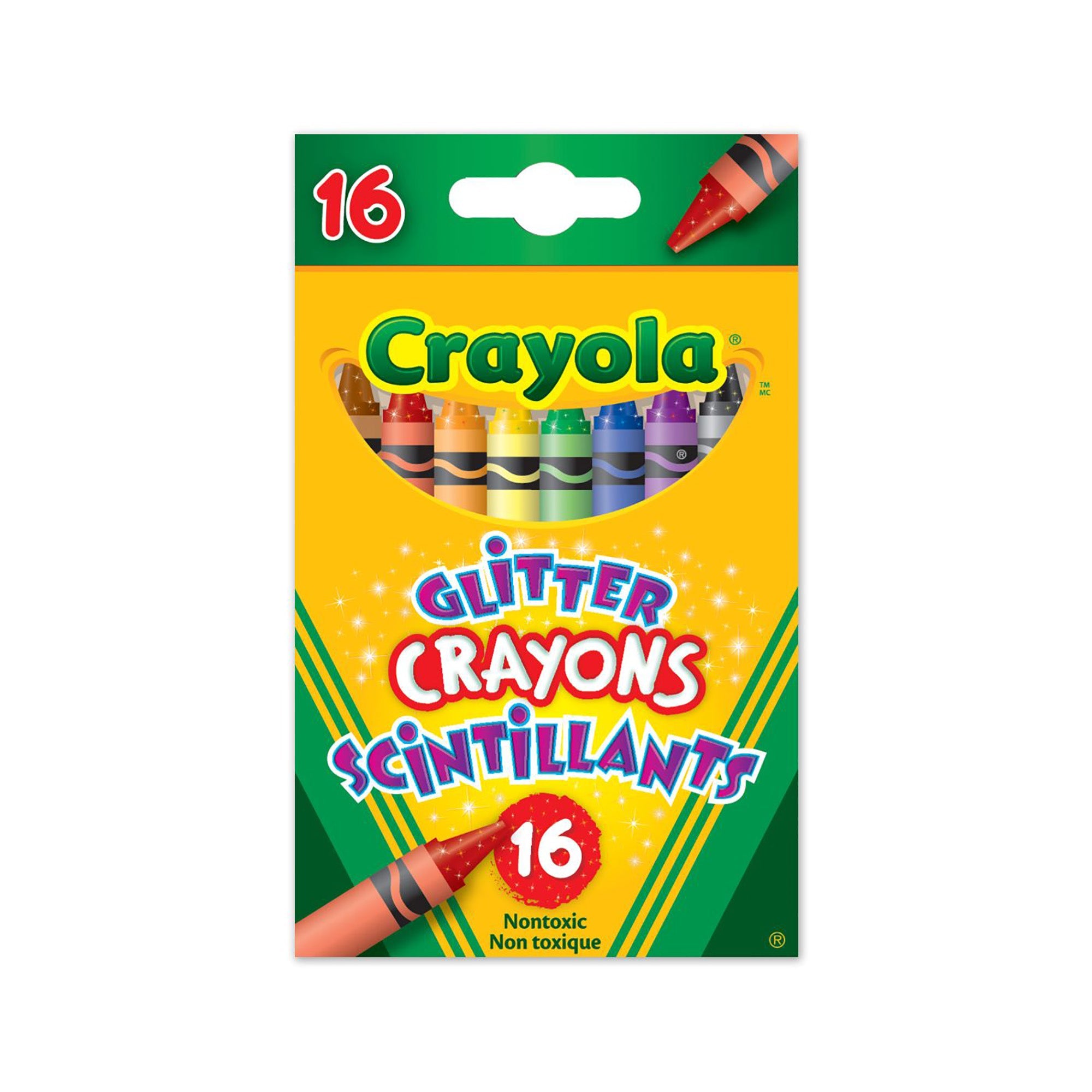 Crayola 16 Crayons Glitter - Non-toxic 
